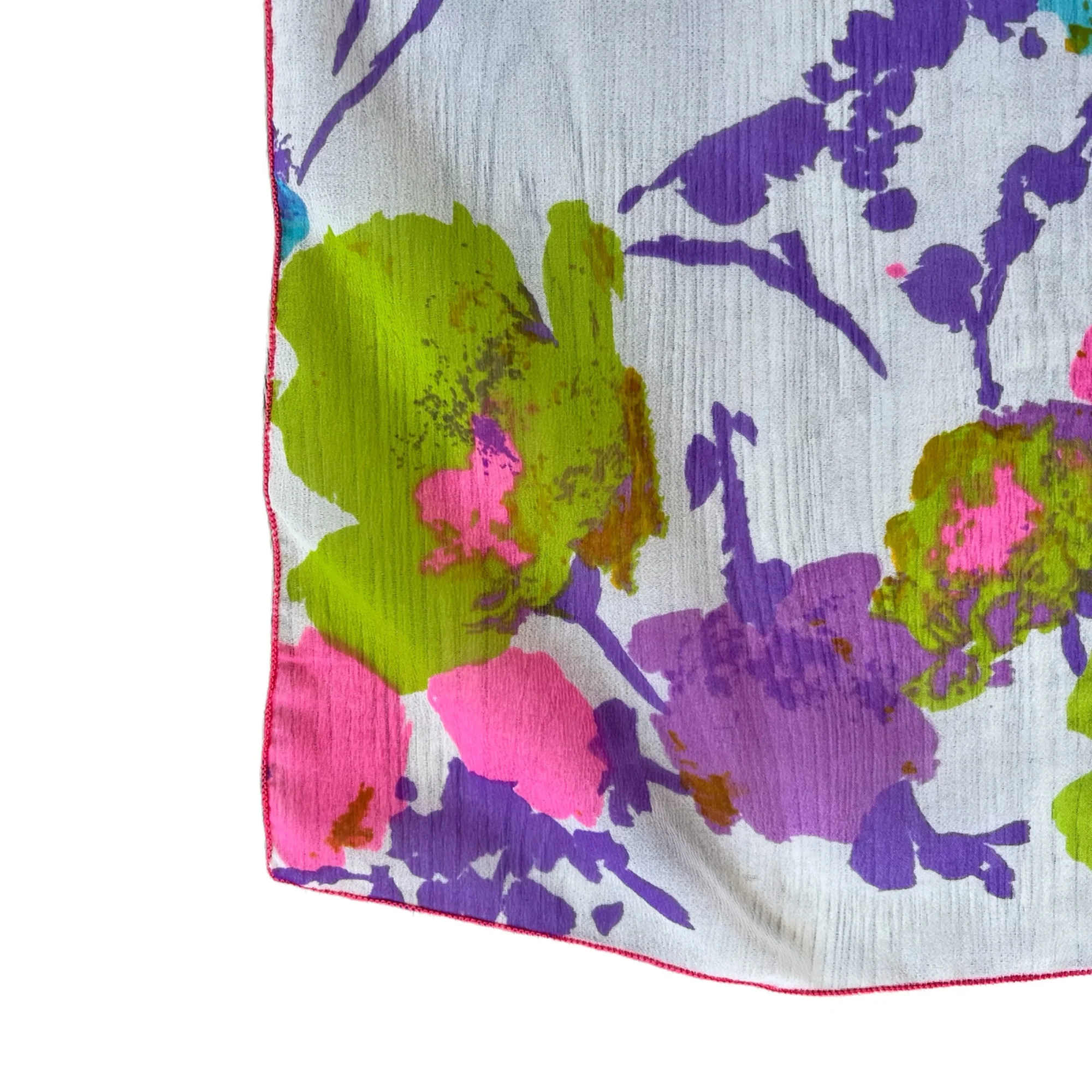 Neon Floral Print Scarf By Mademoiselle - Image 4
