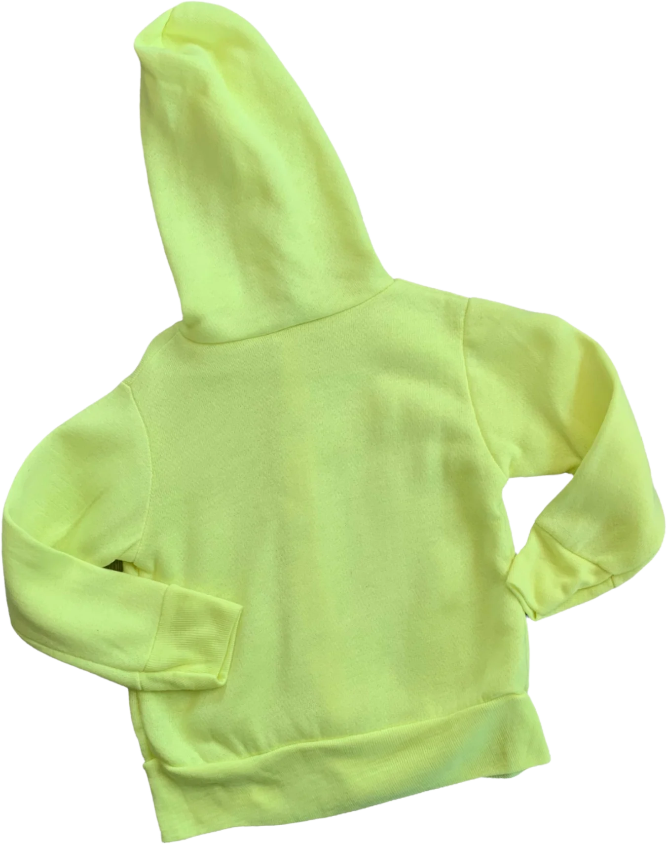 Neon Highlighter Yellow Hooded Sweatshirt Usa - Image 2