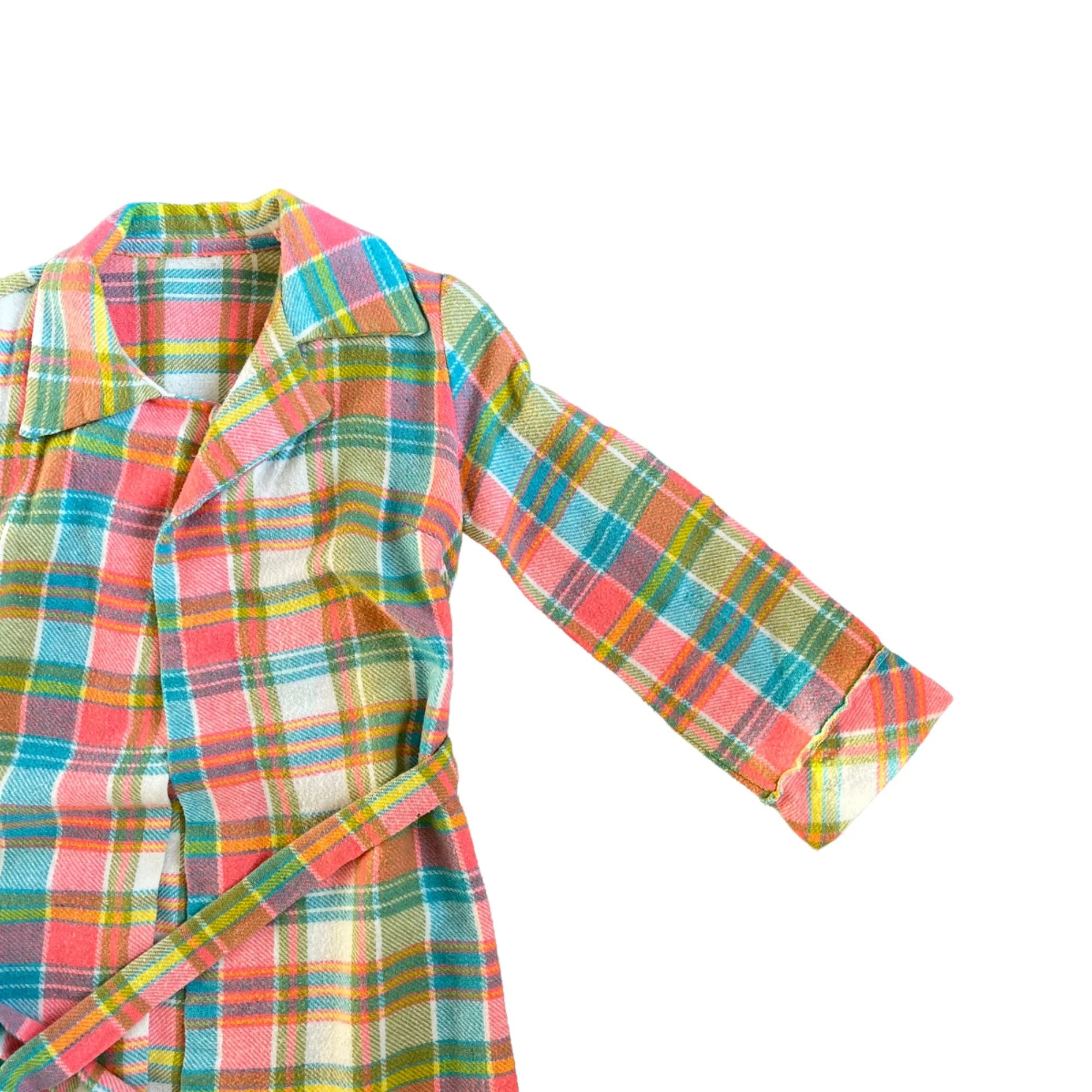 Neon Plaid Robe Housecoat - Image 6