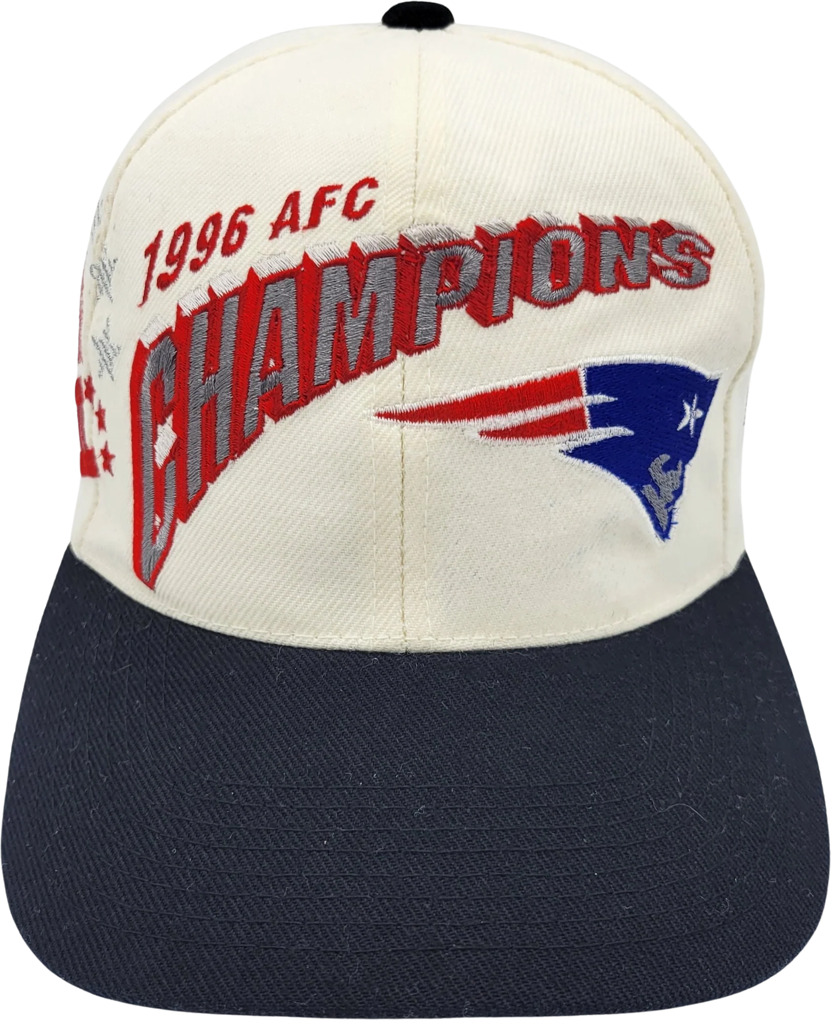 New England Patriots Vintage 90s Sports Specialties Snapback Hat Wool Blend 1996 Afc Nfl Football Champions Baseball Cap by Sports Specialties