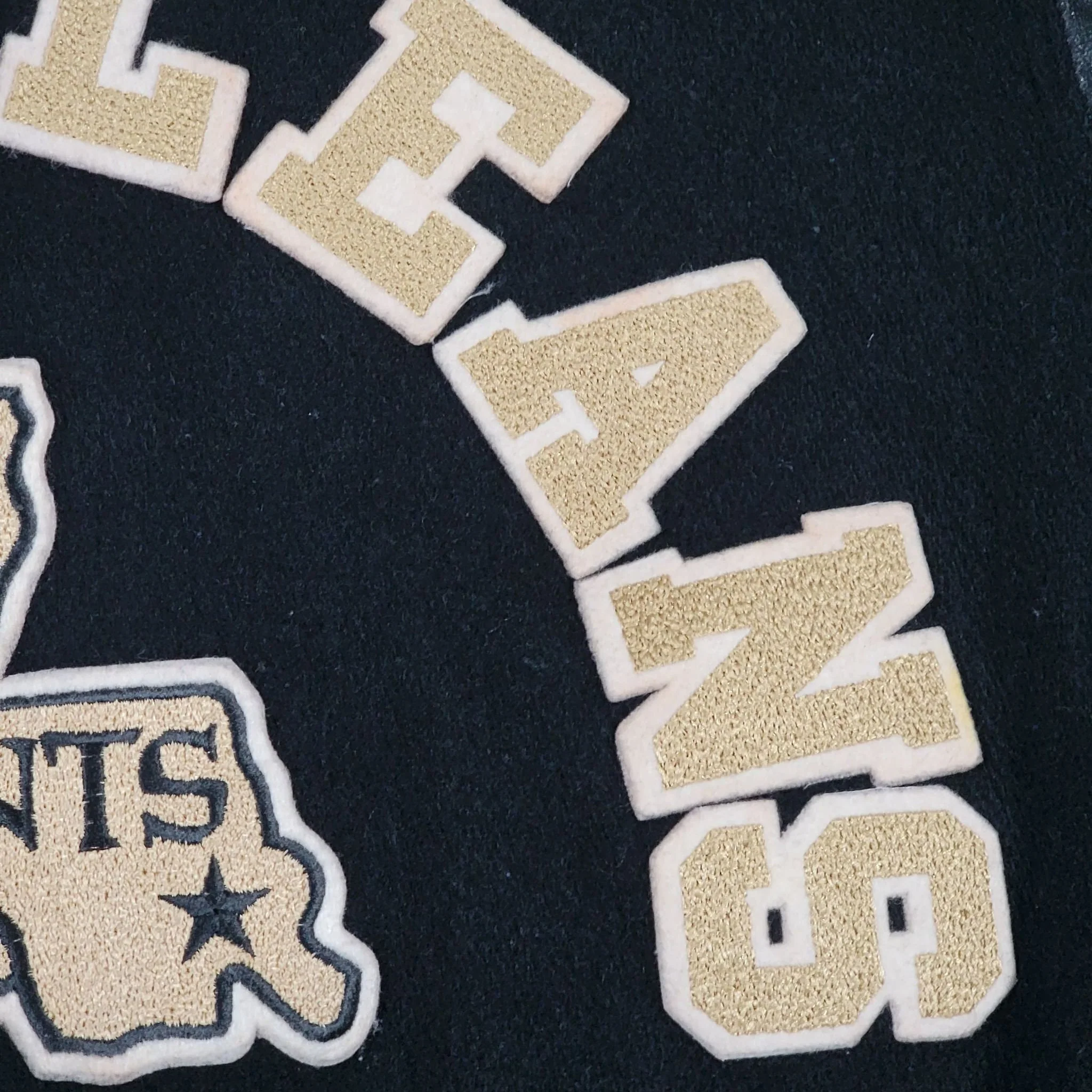 New Orleans Saints Vintage 80s Chalk Line Varsity Jacketwool and Leathernfl Football Coat Louisiana Logo by Chalk Line - Image 7