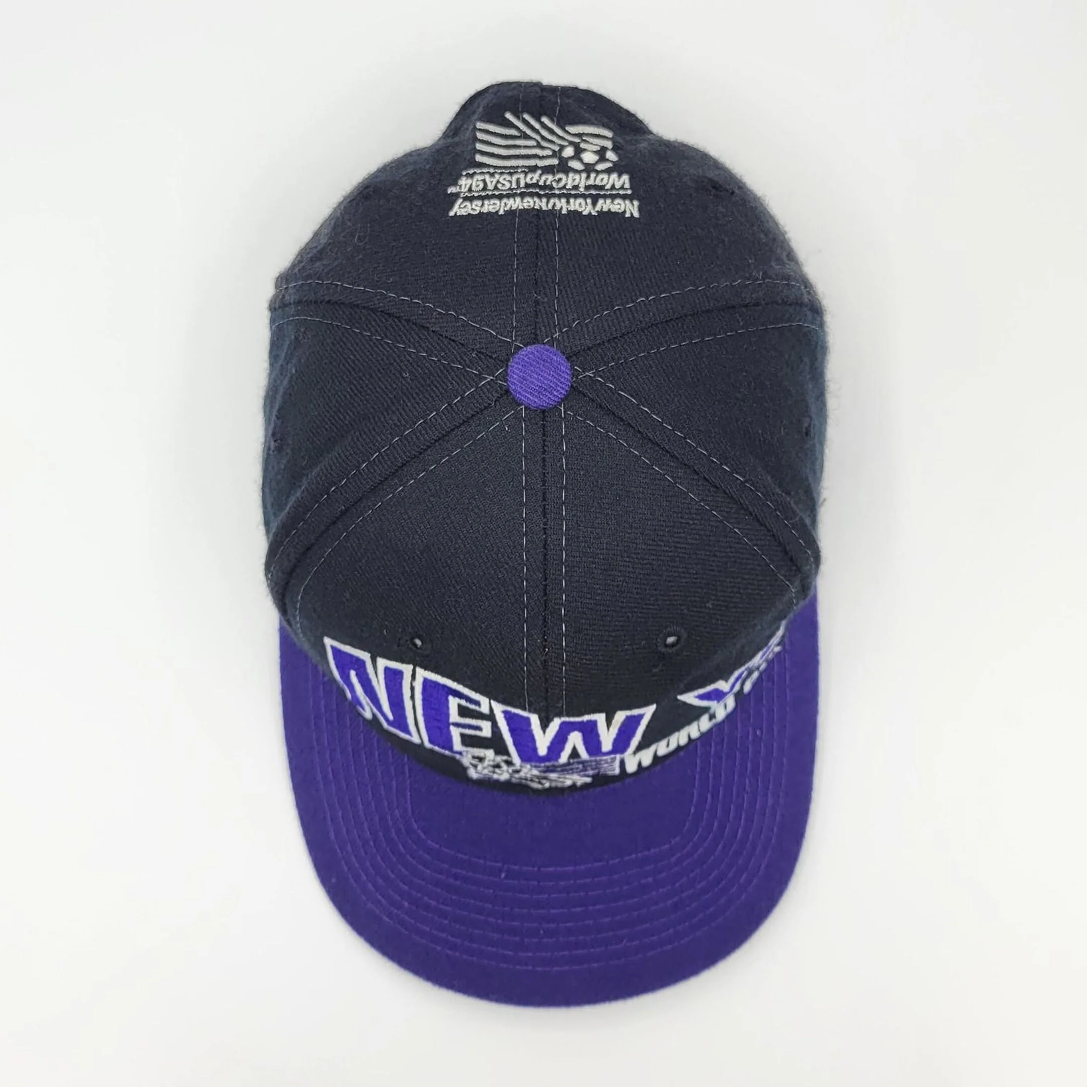 New York Vintage 90s World Cup Usa Soccer Snapback Hat Apex One 1994 Games Football Black Purple Baseball Cap by Apex One - Image 8