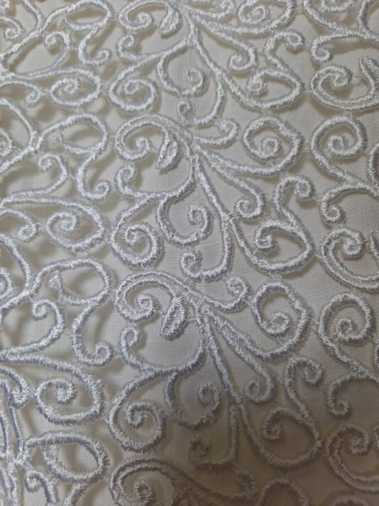 Nos Vintage 90s Carole Little Off White Linen Crochet Dress by Carole Little - Image 6