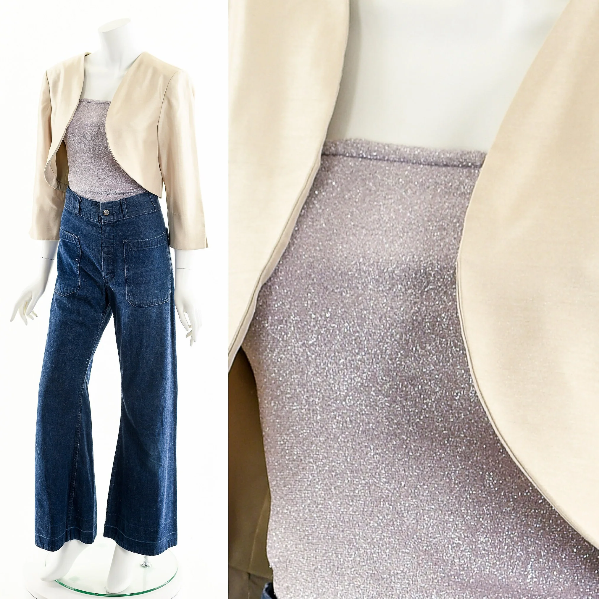 Nude Pink Bolero Shrug Jacket by Jessica - Image 4