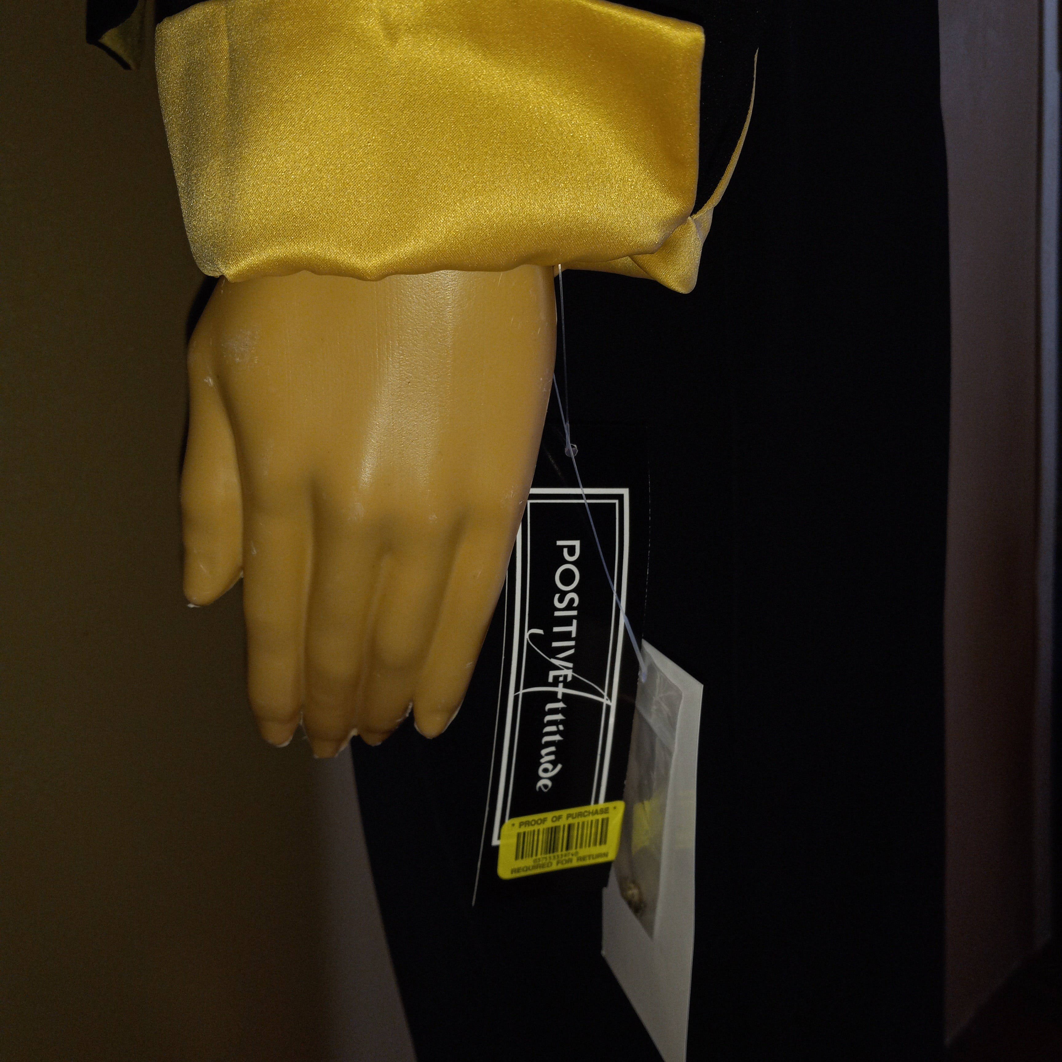 90’s 3 Piece Polyester Black Gold Pants Suit by Positive Attitude - Image 8