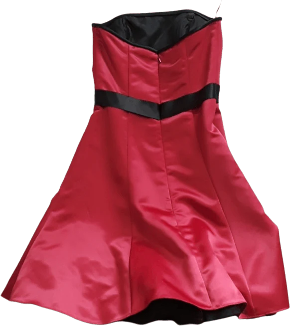 90's Royal Maroon Strapless Bow Dress by Jessica Mcclintock For Gunne Sax - Image 2