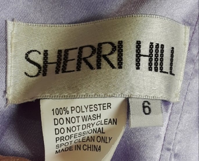 Strapless Purple Ruffled Gown by Sherri Hill - Image 8