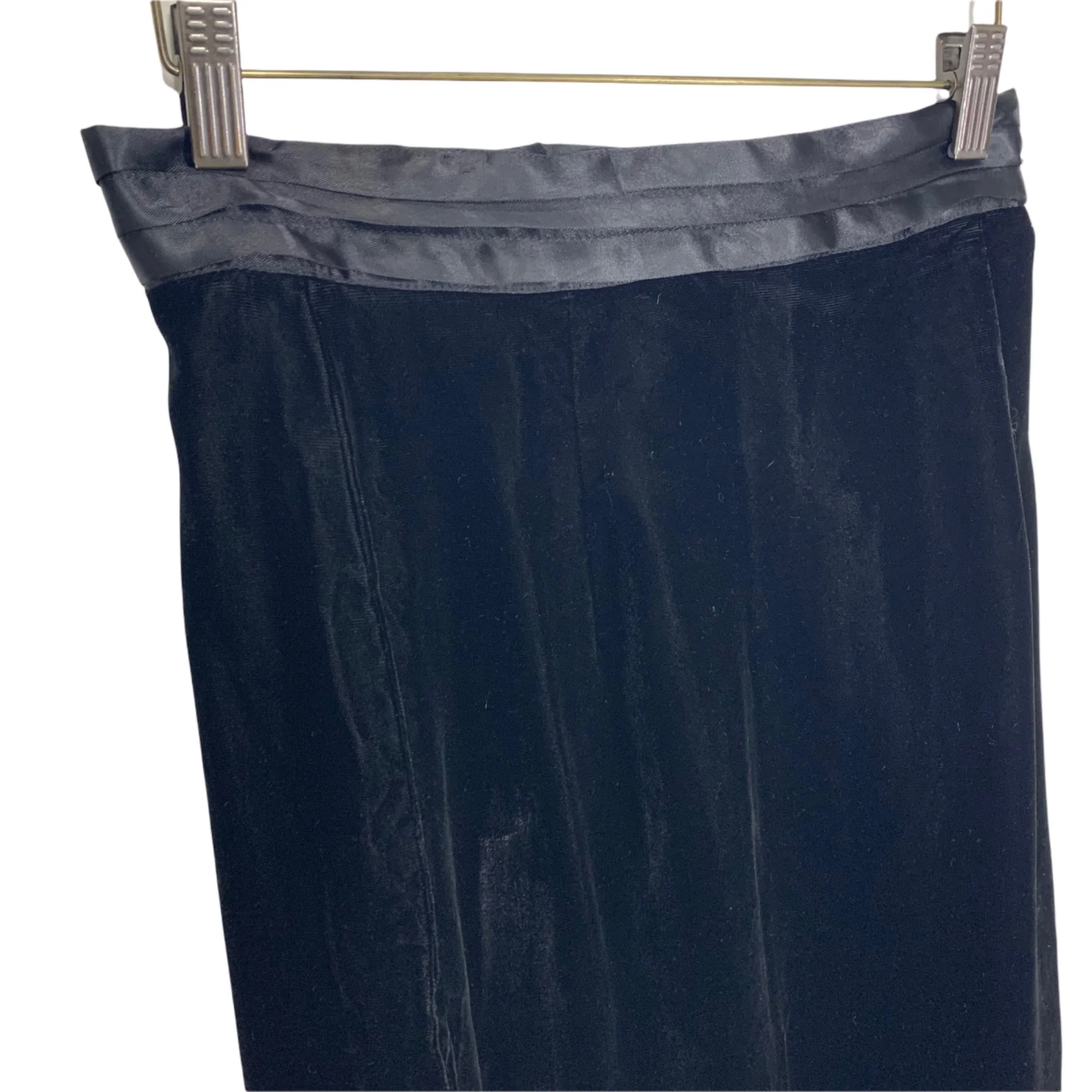 Nwt Vintage 90s Black Velvet Pencil Skirt Size 11 by Gunne Sax Jessica Mcclintock - Image 2