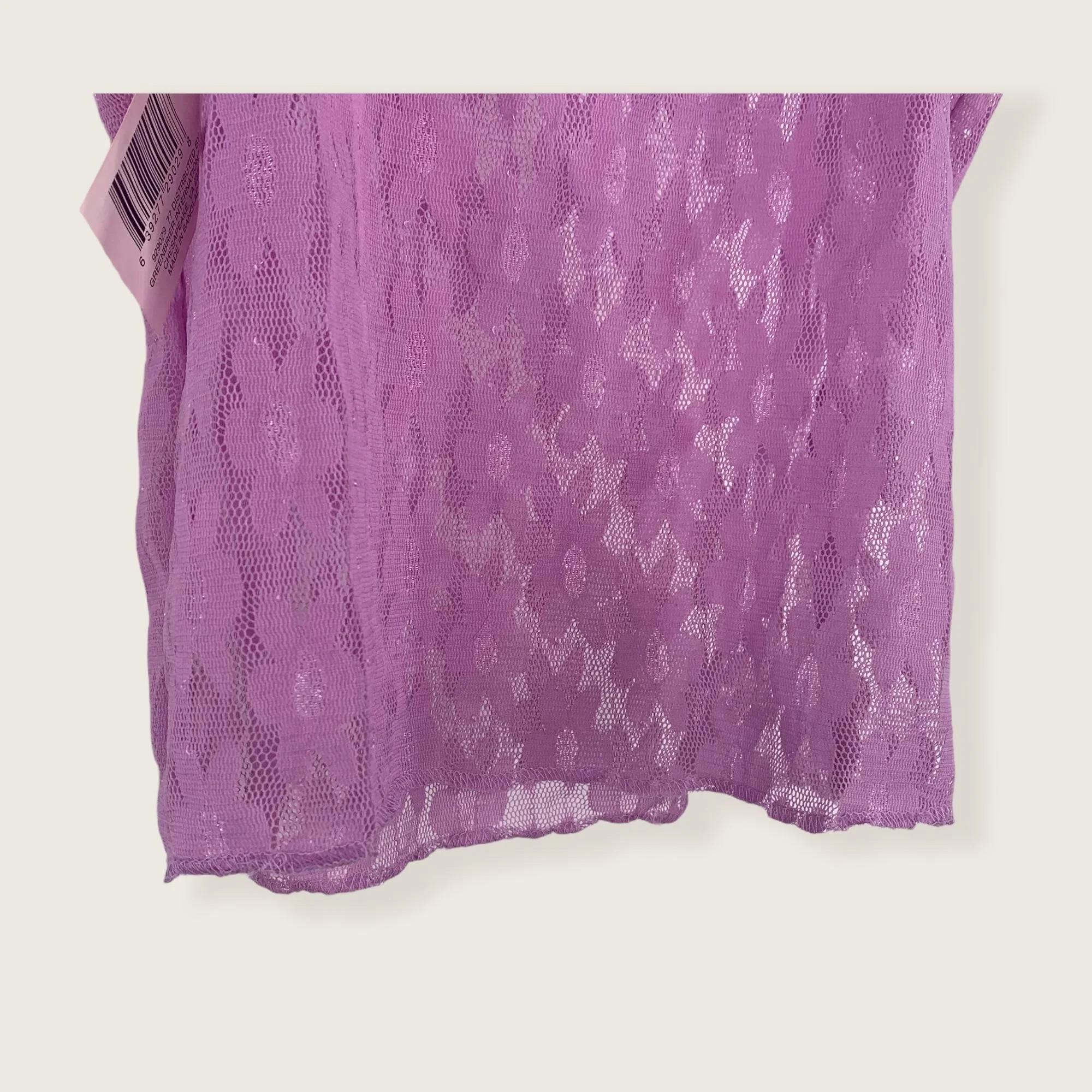 Nwt Vintage 90s Sheer Lace Spaghetti Strap Tank Top Xl - Image 3