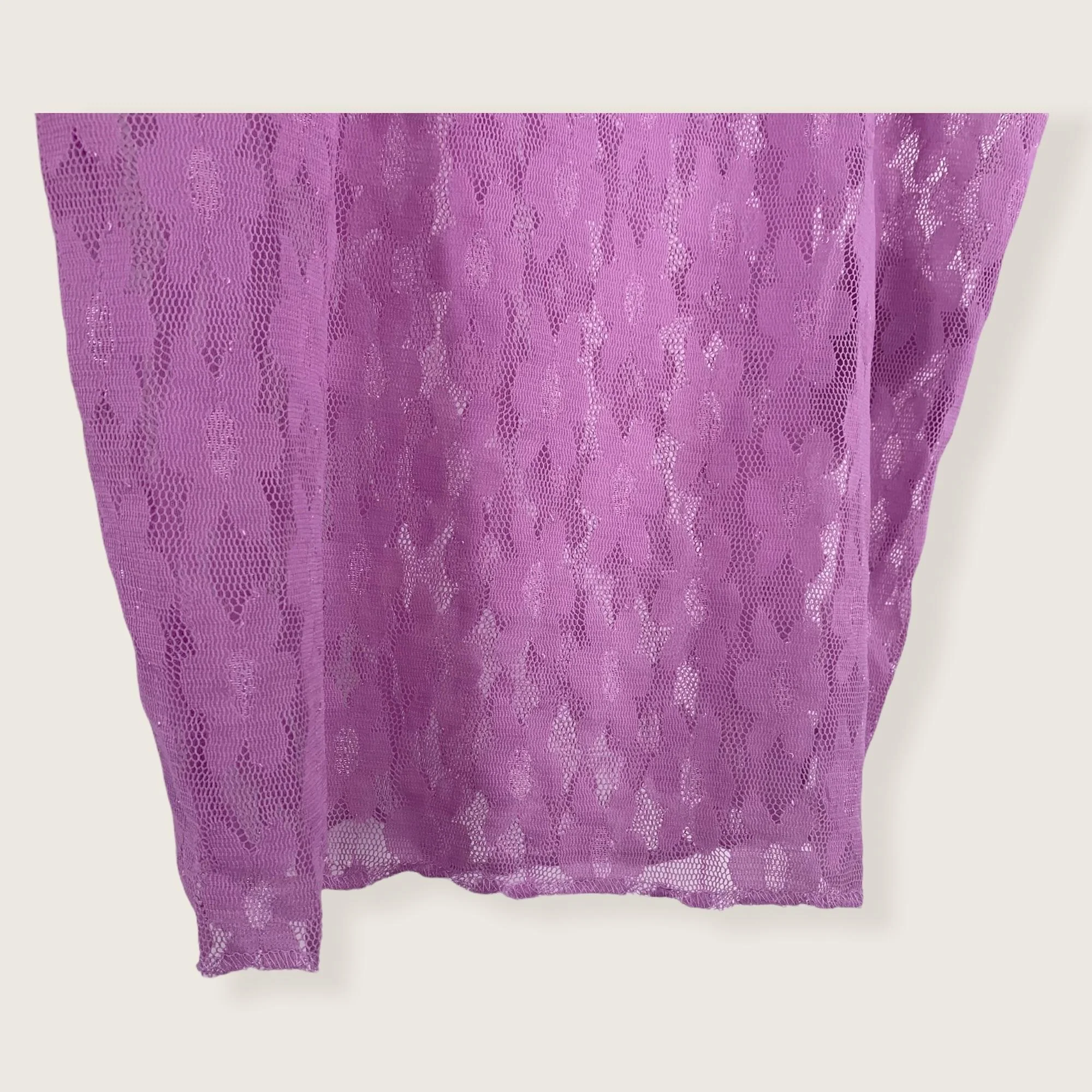 Nwt Vintage 90s Sheer Lace Spaghetti Strap Tank Top Xl - Image 6