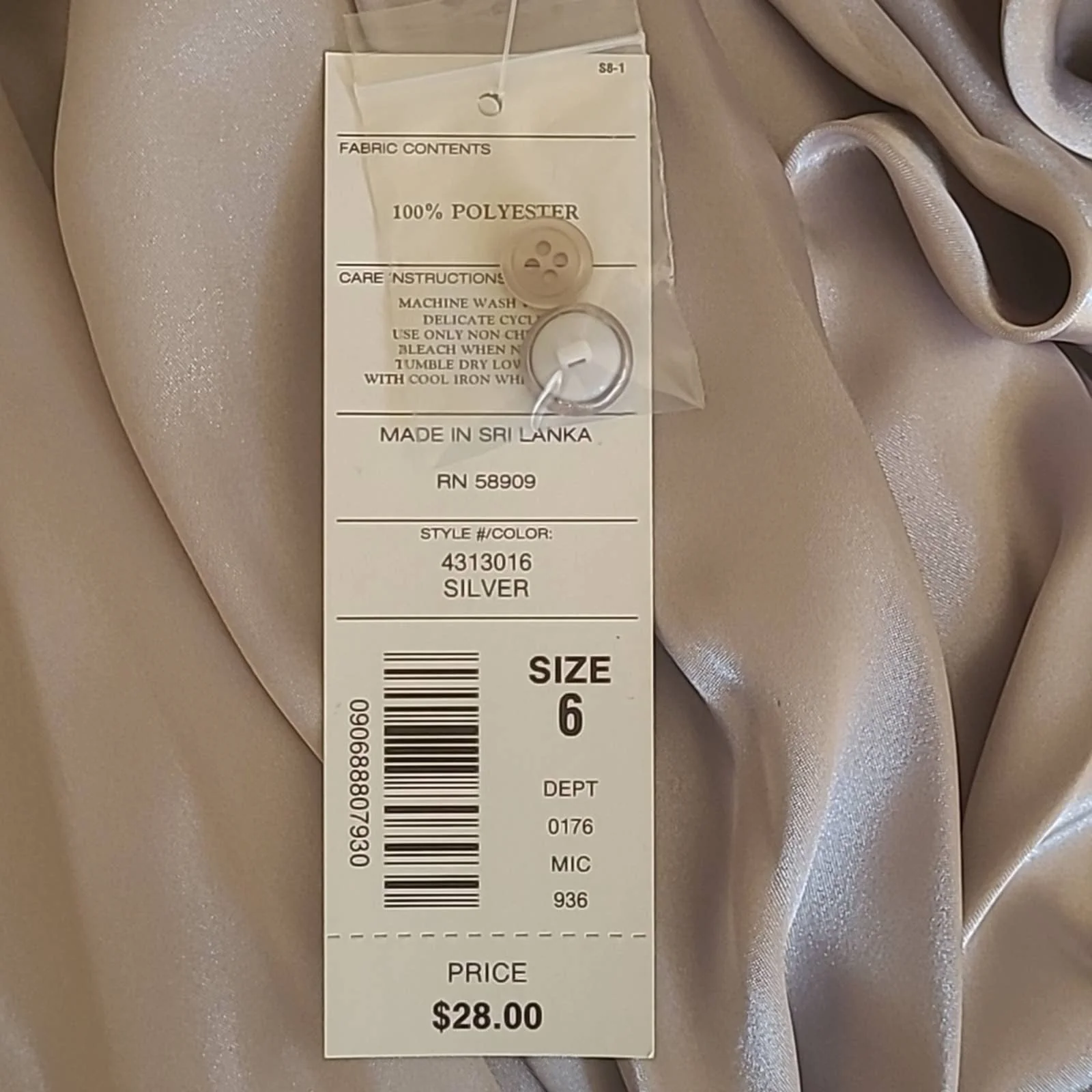 *nwt* Westbound Vintage Silver Long-Sleeved Polyester Blouse by Westbound - Image 9
