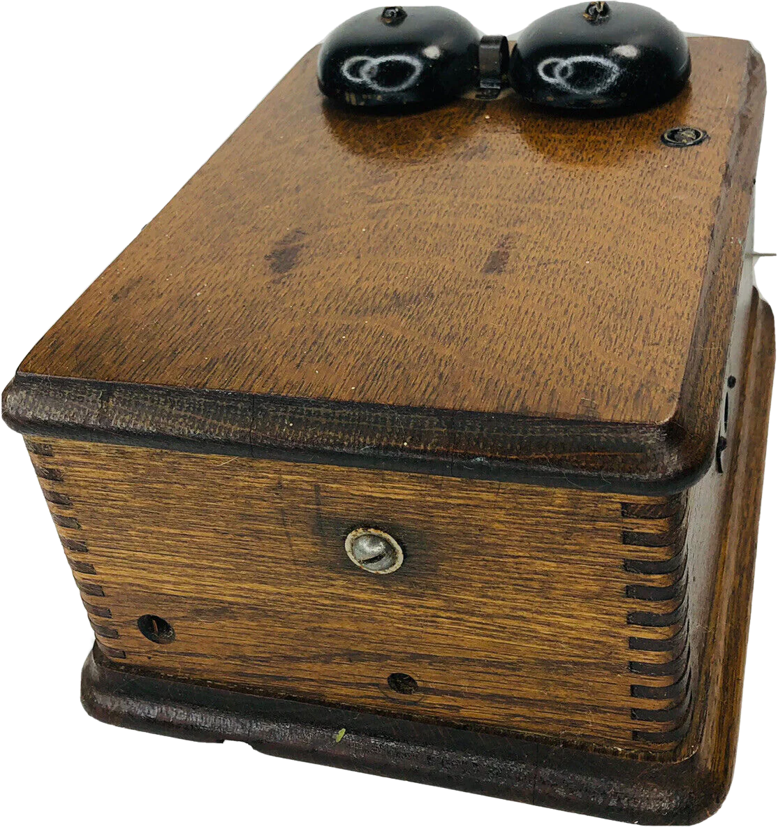 Oak Wall Ringer Box Chicago Telephone Kellogg By Kellog - Image 2
