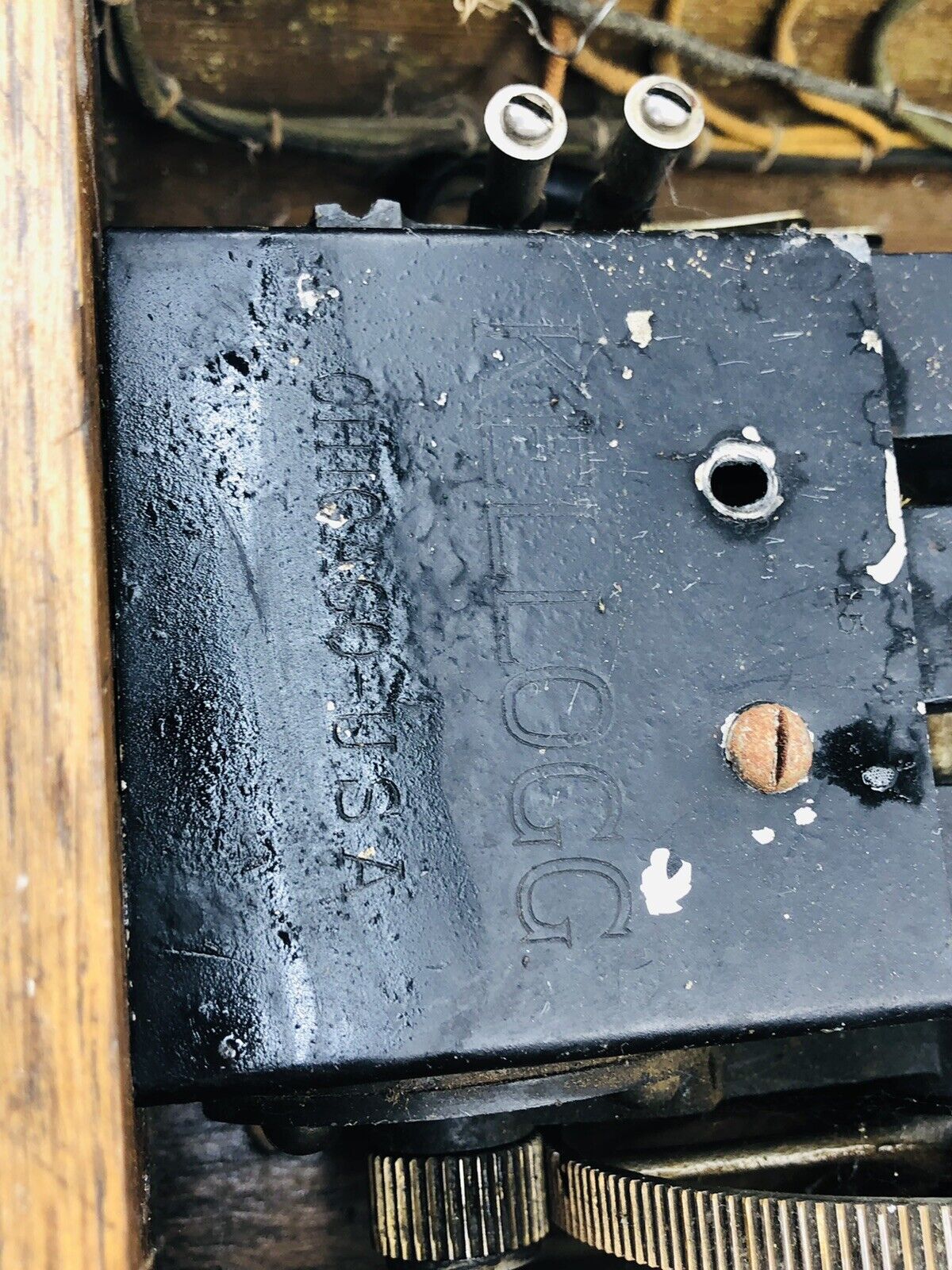 Oak Wall Ringer Box Chicago Telephone Kellogg By Kellog - Image 7