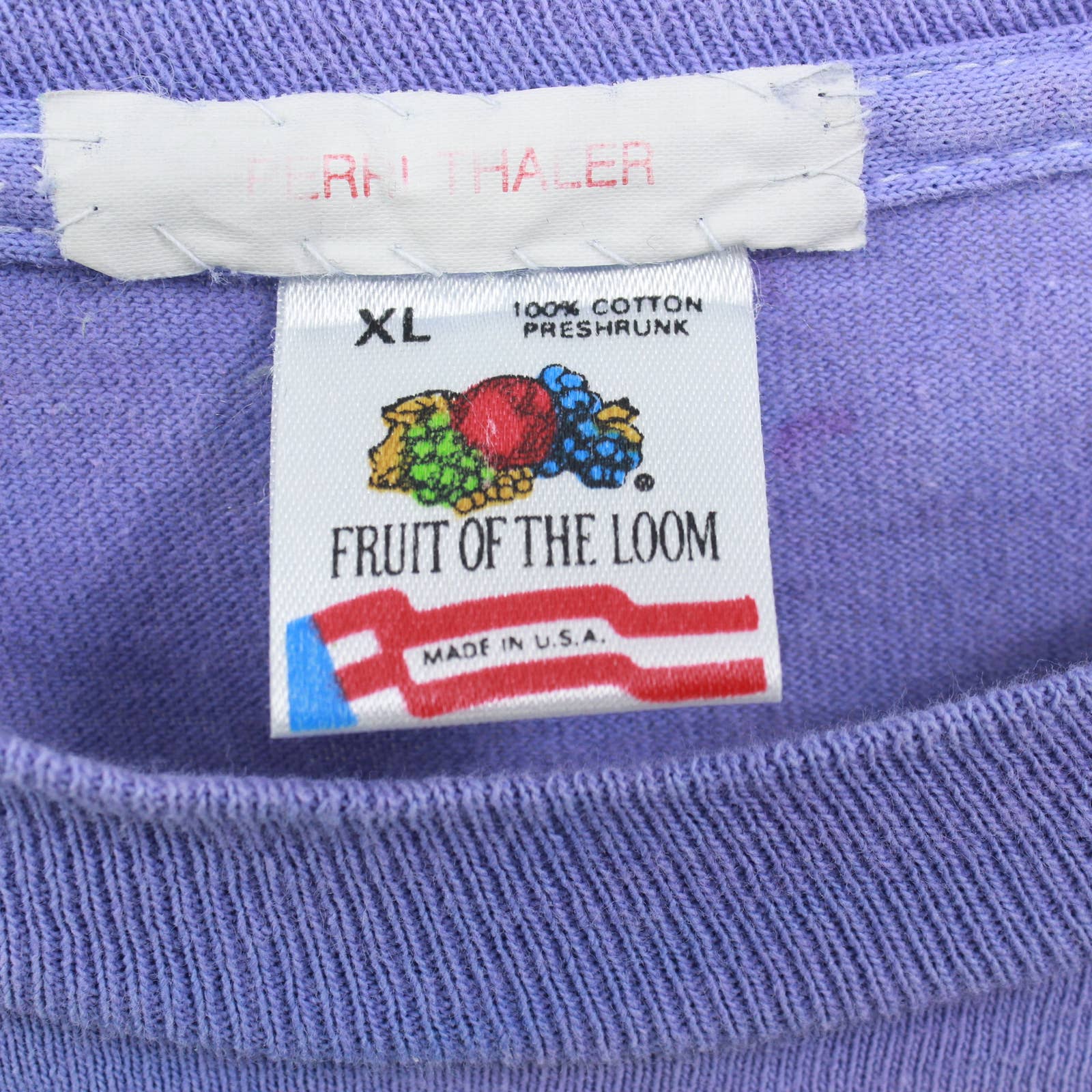 Oakland Coliseum 91-92 Nye Tour Cotton Tie Dye Vintage Band Tee by Fruit of the Loom - Image 3