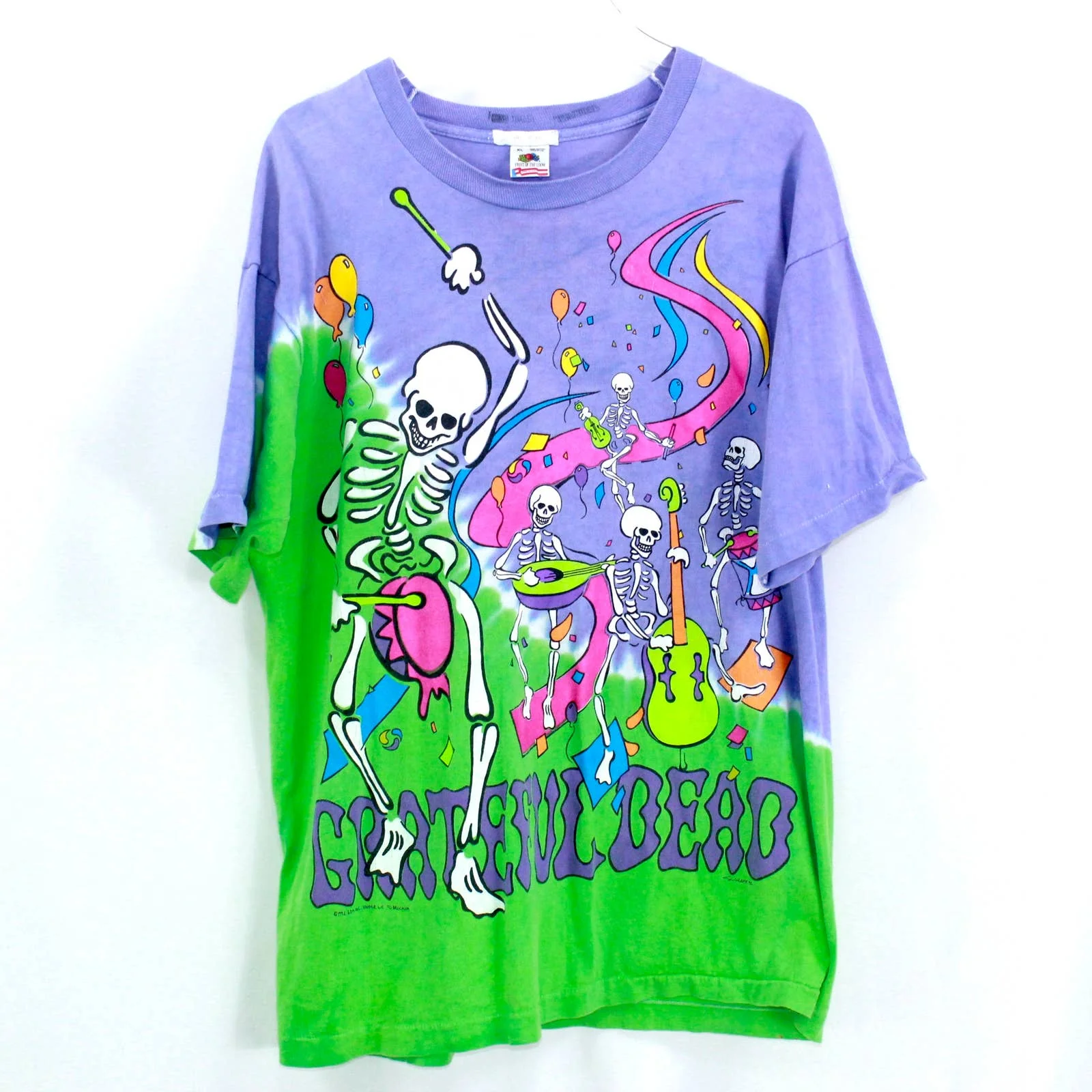 Oakland Coliseum 91-92 Nye Tour Cotton Tie Dye Vintage Band Tee by Fruit of the Loom - Image 9