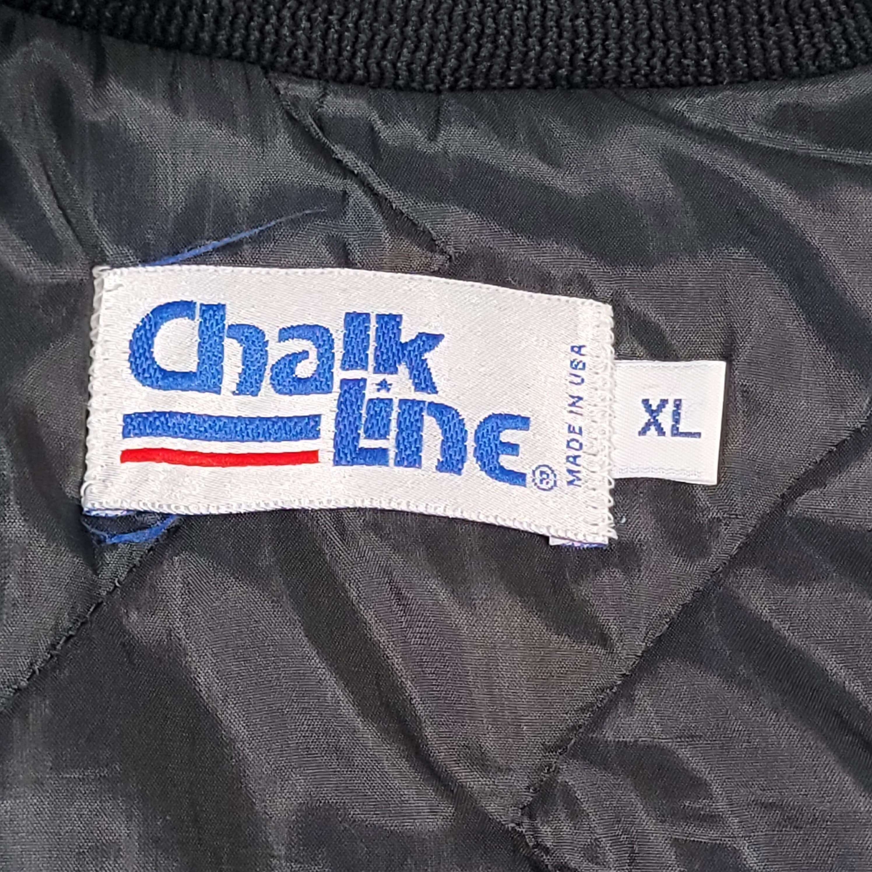 Oakland Raiders Vintage 90s Chalk Line Fanimation Jacket Nfl Football Bomber Jacket Quilted Lining Xl by Chalk Line - Image 6