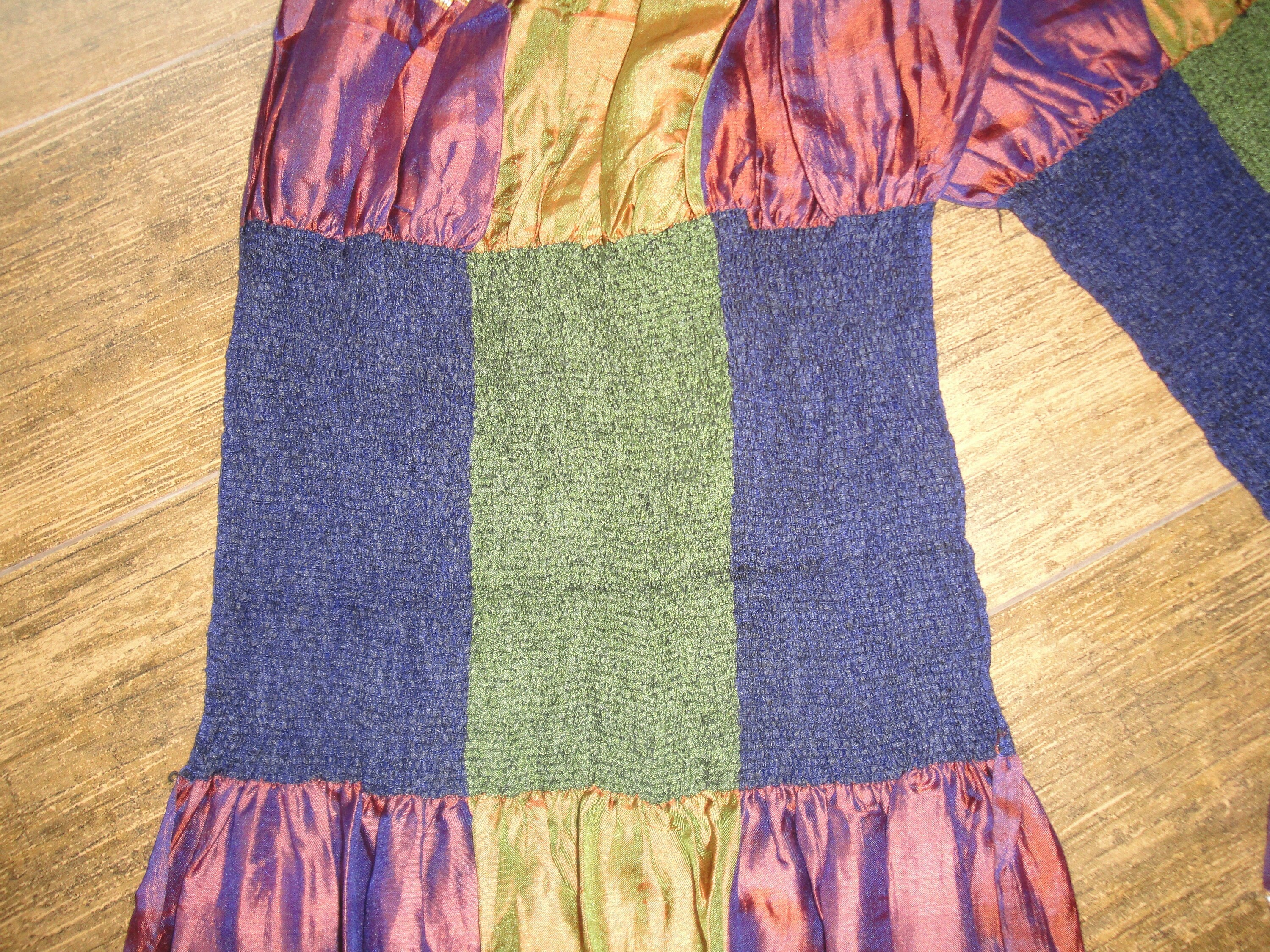 Oblong Stretchy Scarf Stretchy Sections Burgundy Purple Brown Navy Green Cream Easy To Wear Vintage - Image 7