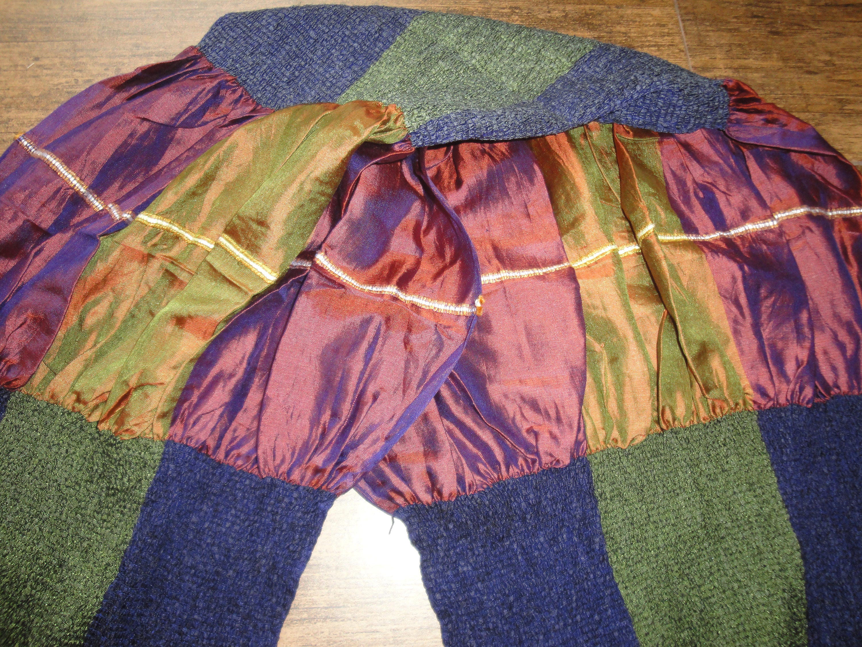 Oblong Stretchy Scarf Stretchy Sections Burgundy Purple Brown Navy Green Cream Easy To Wear Vintage - Image 9