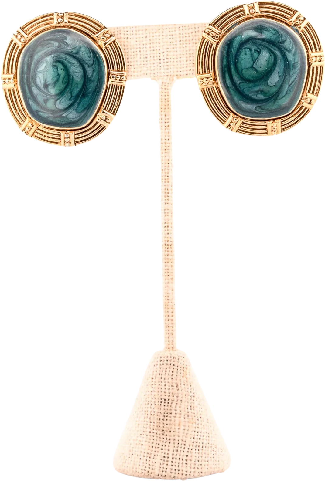 Ocean Waters Gold Statement Earrings