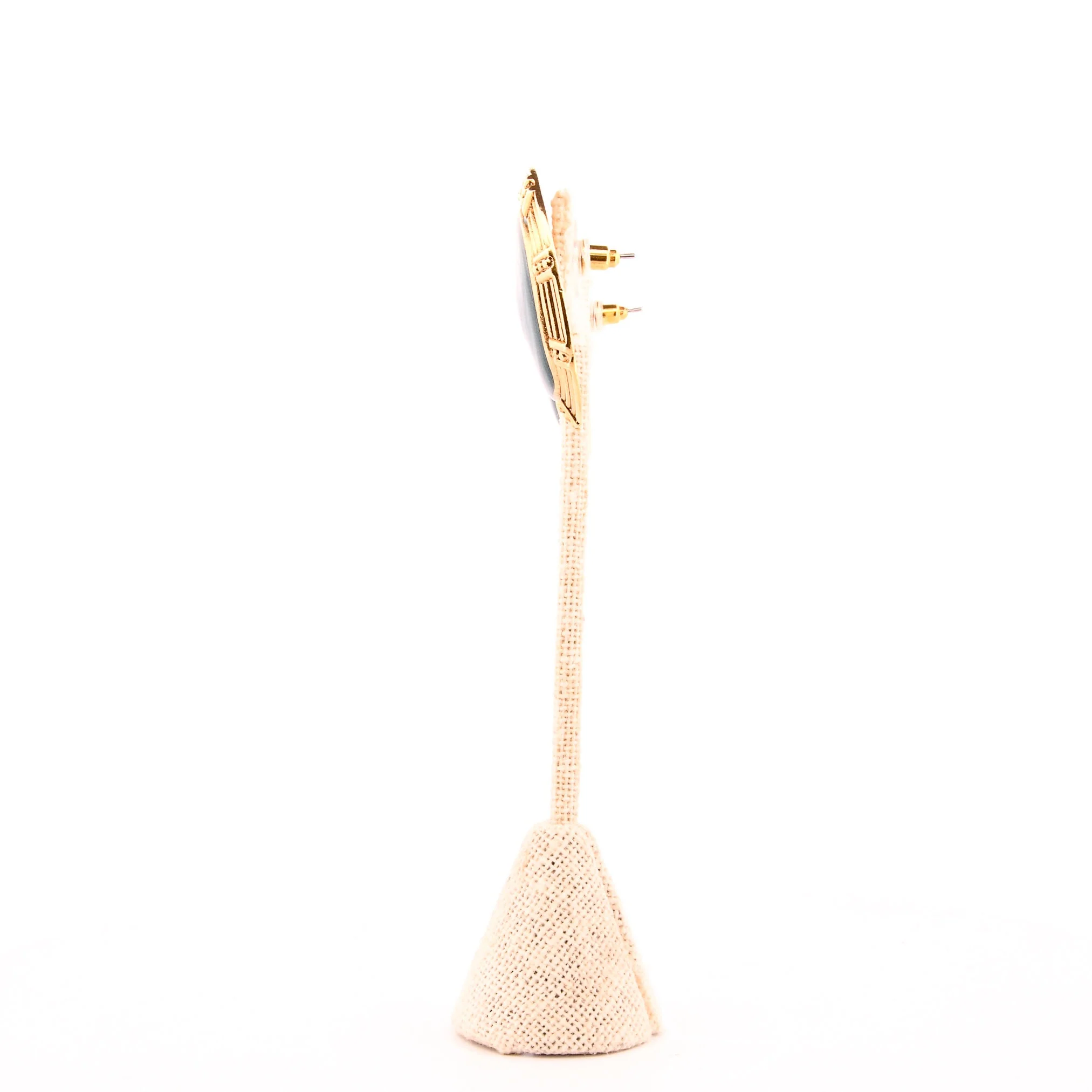 Ocean Waters Gold Statement Earrings - Image 3