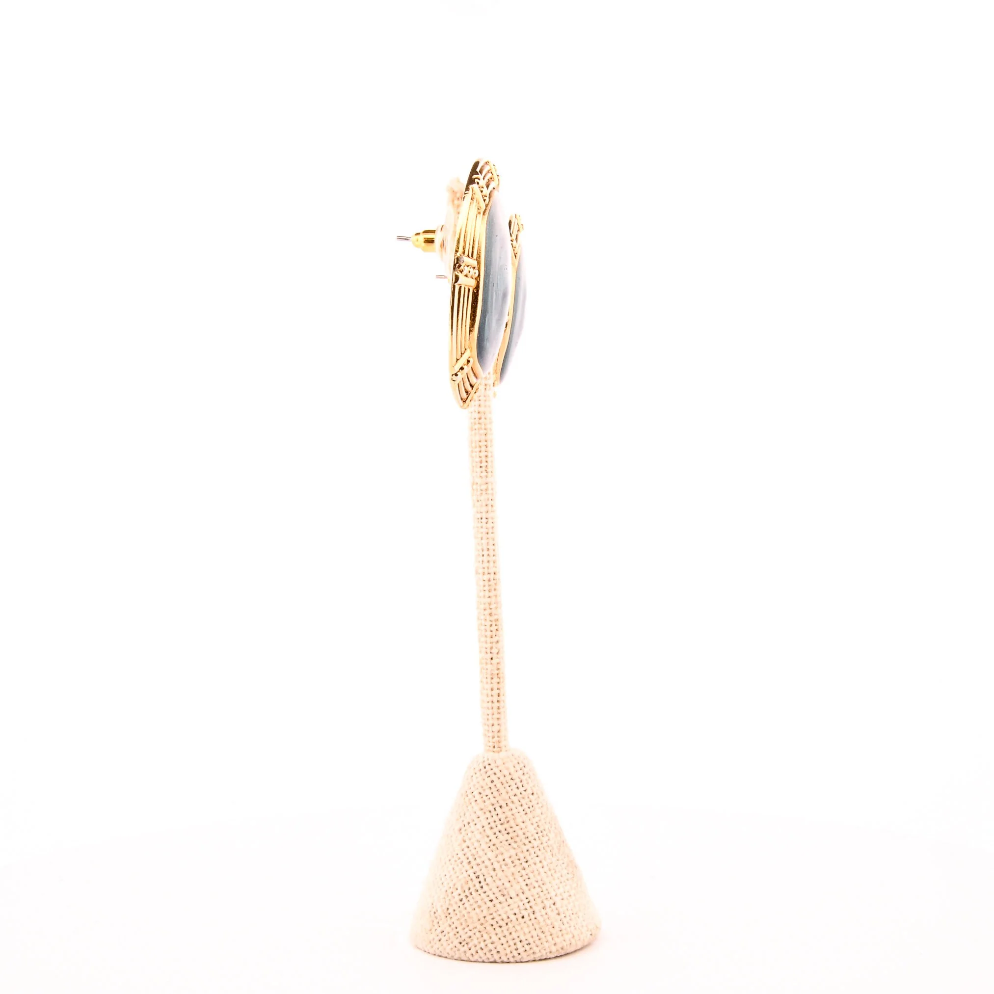 Ocean Waters Gold Statement Earrings - Image 7