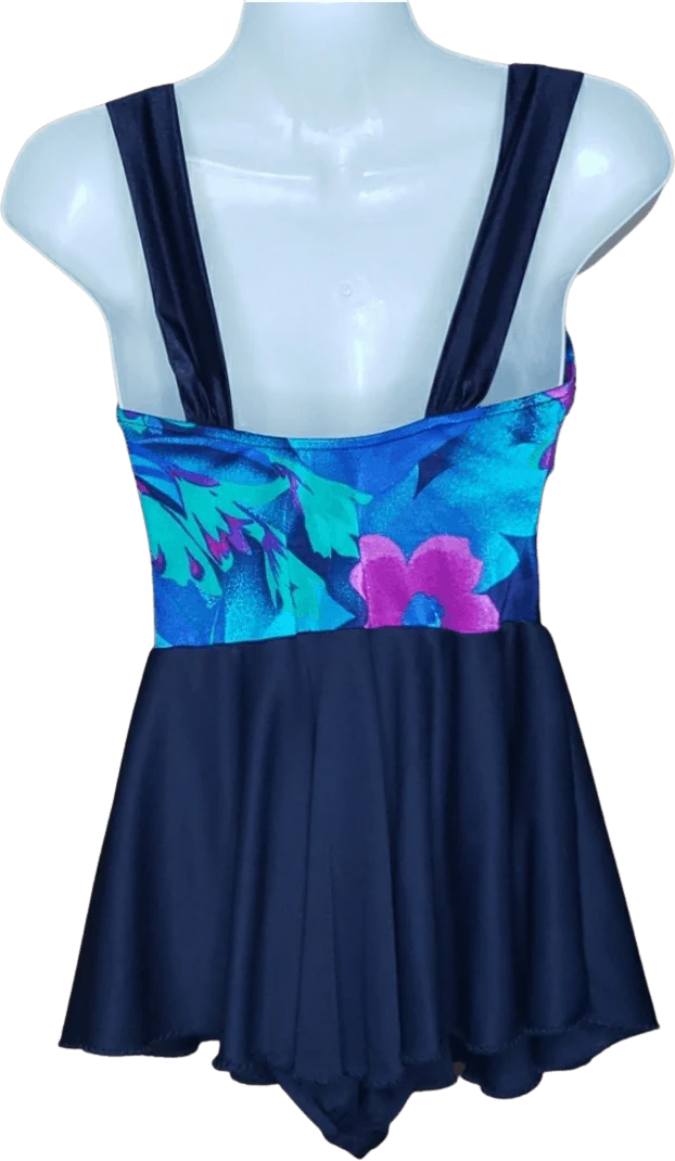 One Piece Bright Floral Skirted Swimsuit by Pacific Connections - Image 2
