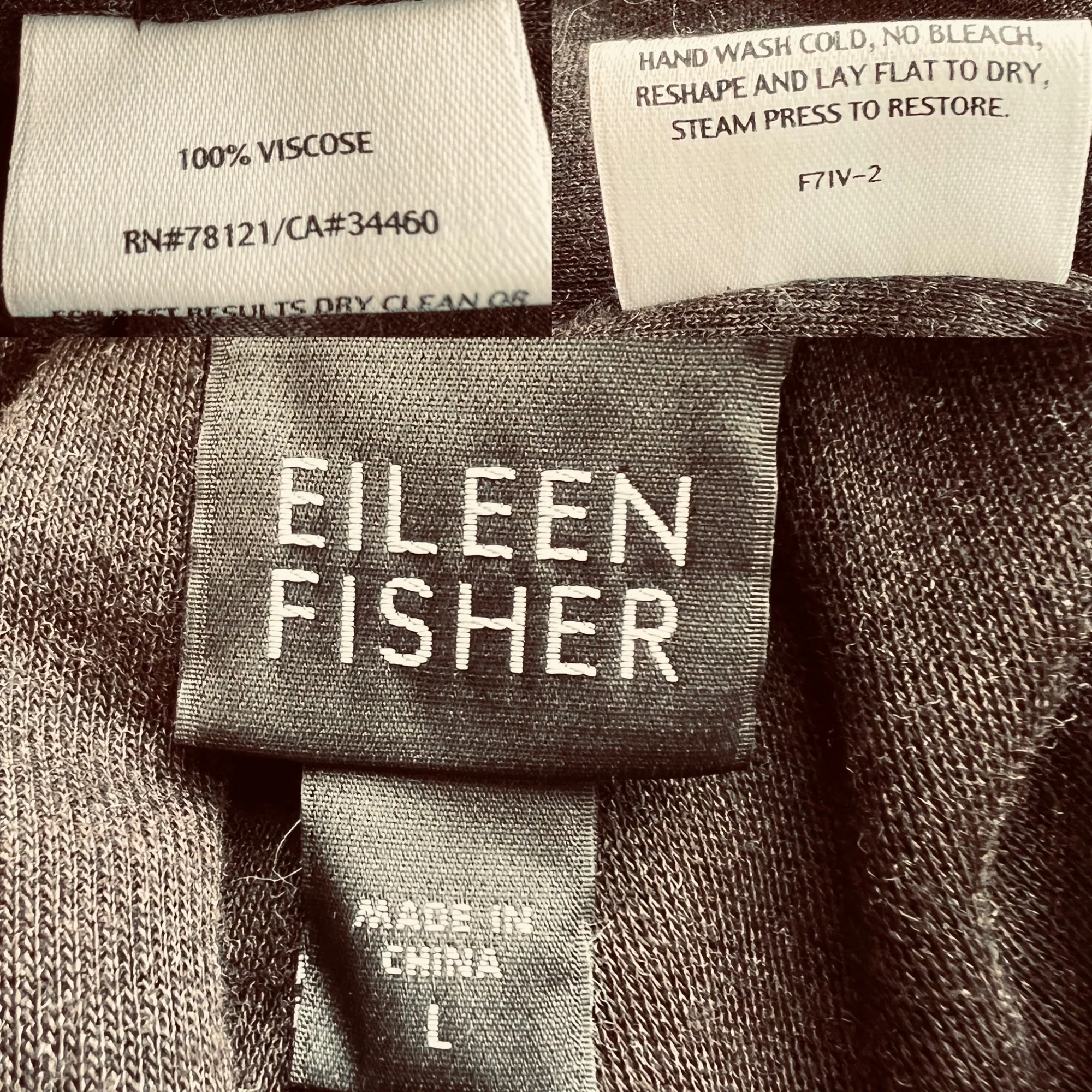Open Front Brown Cardigan Nwot Size L by Eileen Fisher - Image 10