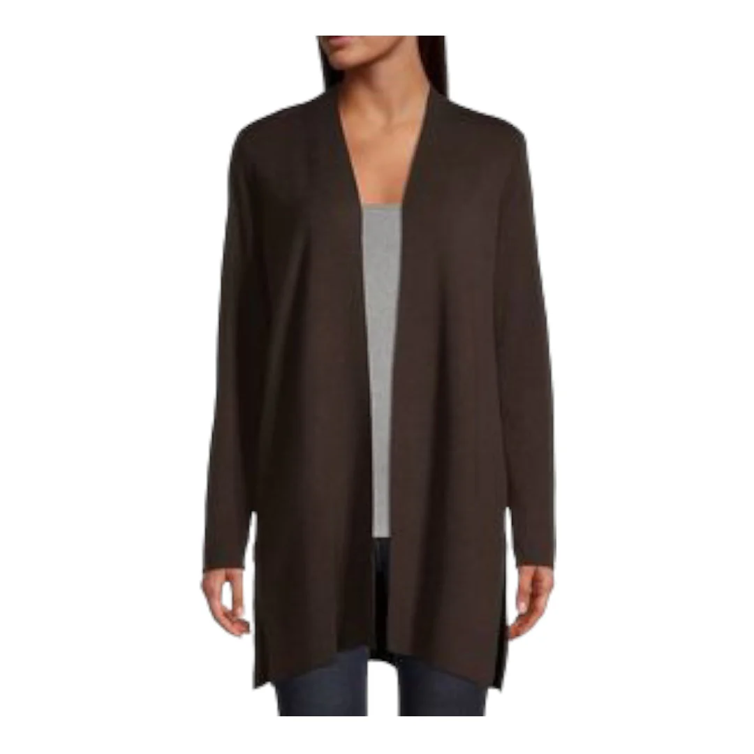 Open Front Brown Cardigan Nwot Size L by Eileen Fisher - Image 11