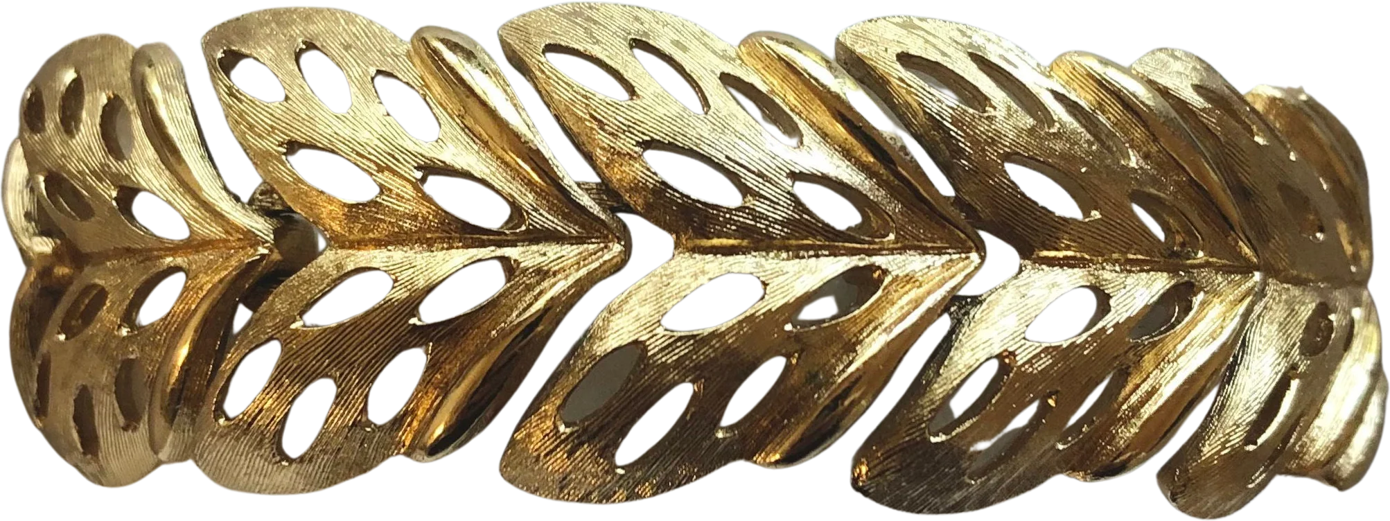 Openwork Signed Classic Gold Bracelet Timeless Chic Vintage Signed Jewelry by Monet