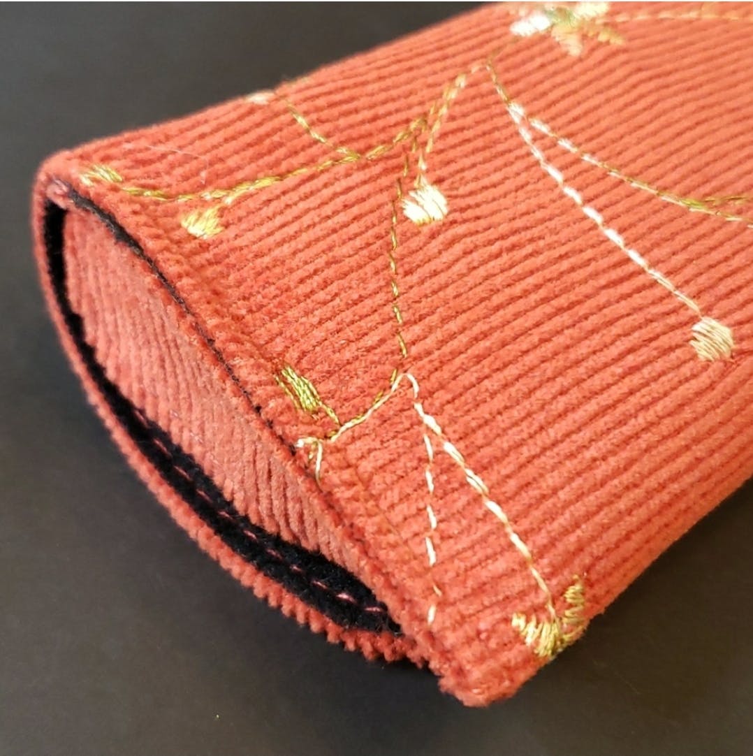 Orange Corduroy Eyeglasses Case - Image 10