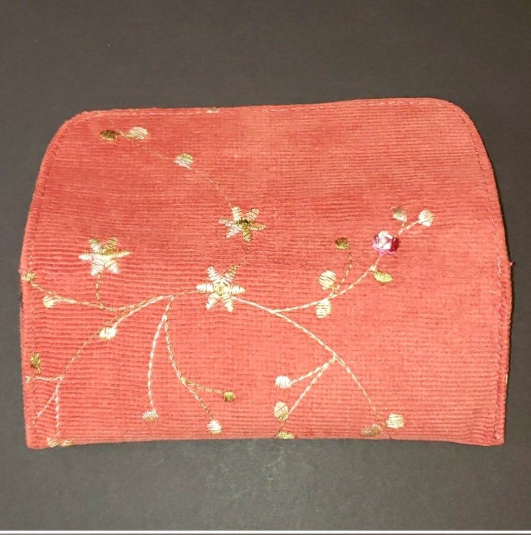 Orange Corduroy Eyeglasses Case - Image 7