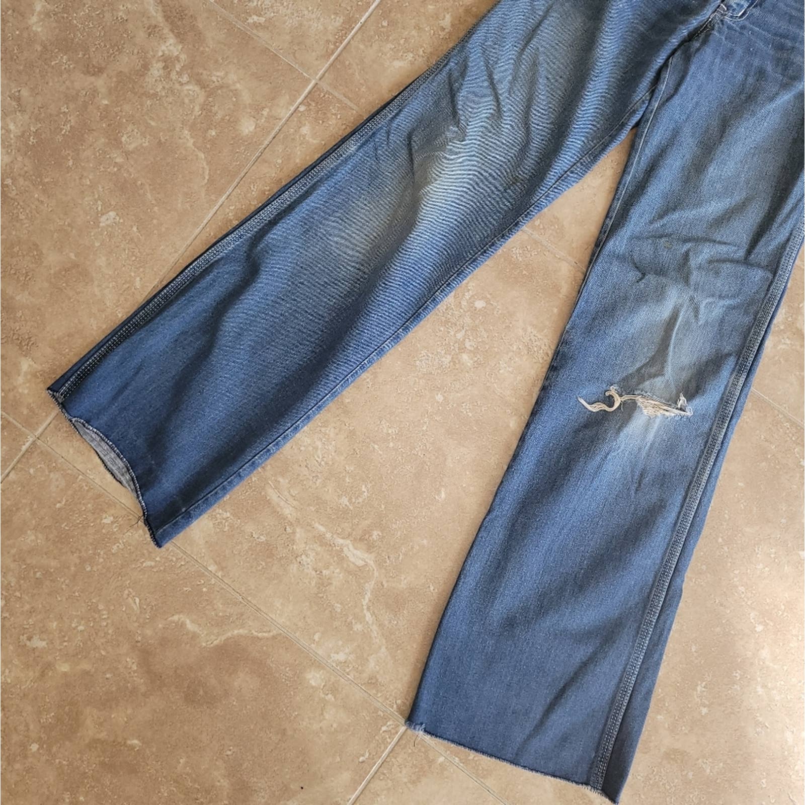 Organically Grown Light Blue Wash High Waist Denim Jeans - Xxs by Arpeja - Image 5