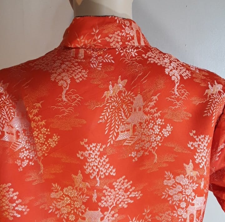 Orange Floral Buttoned Top - Image 5