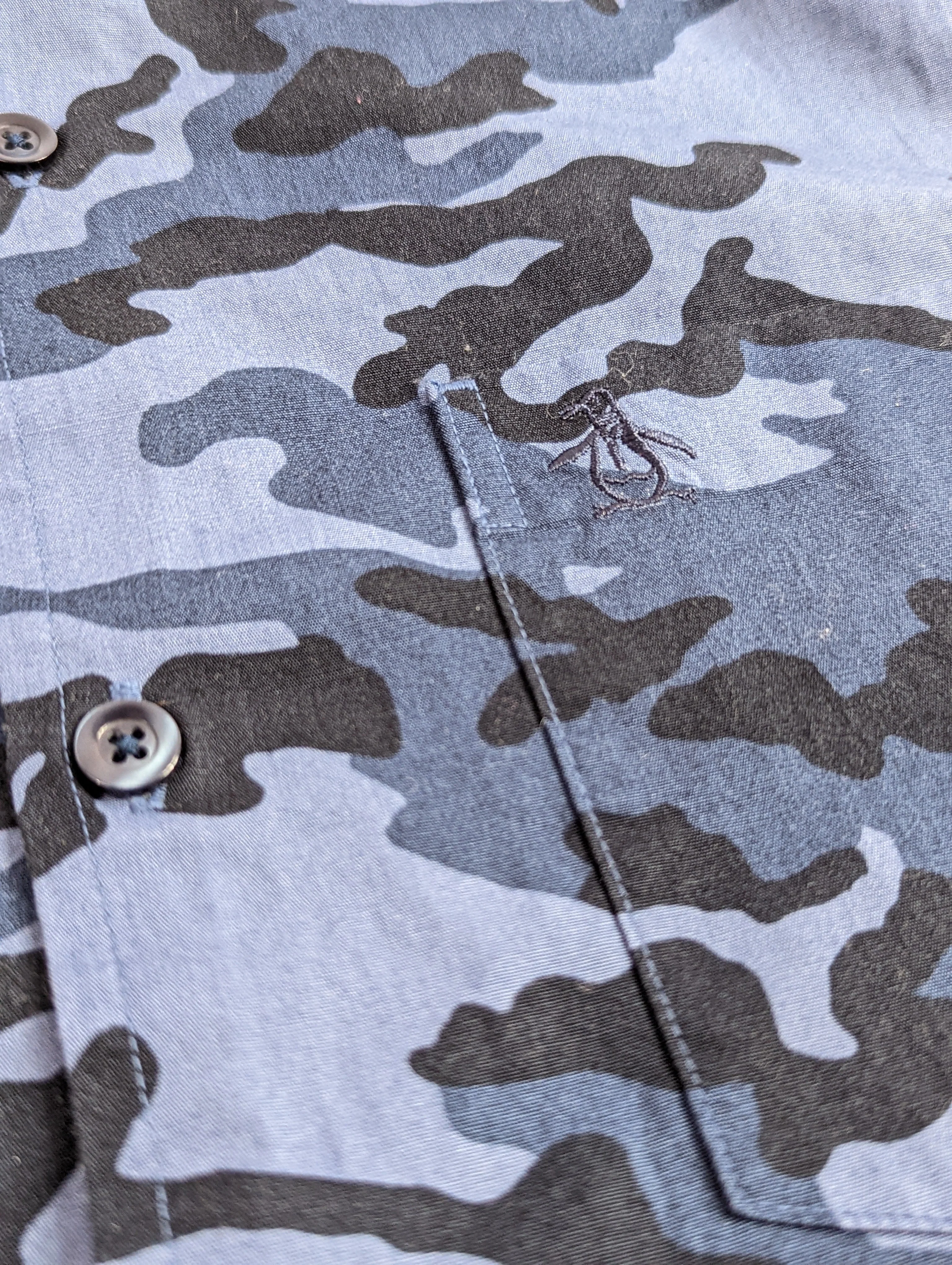 Original Penguin Button Up In Blue Cammo by Munsingwear - Image 5