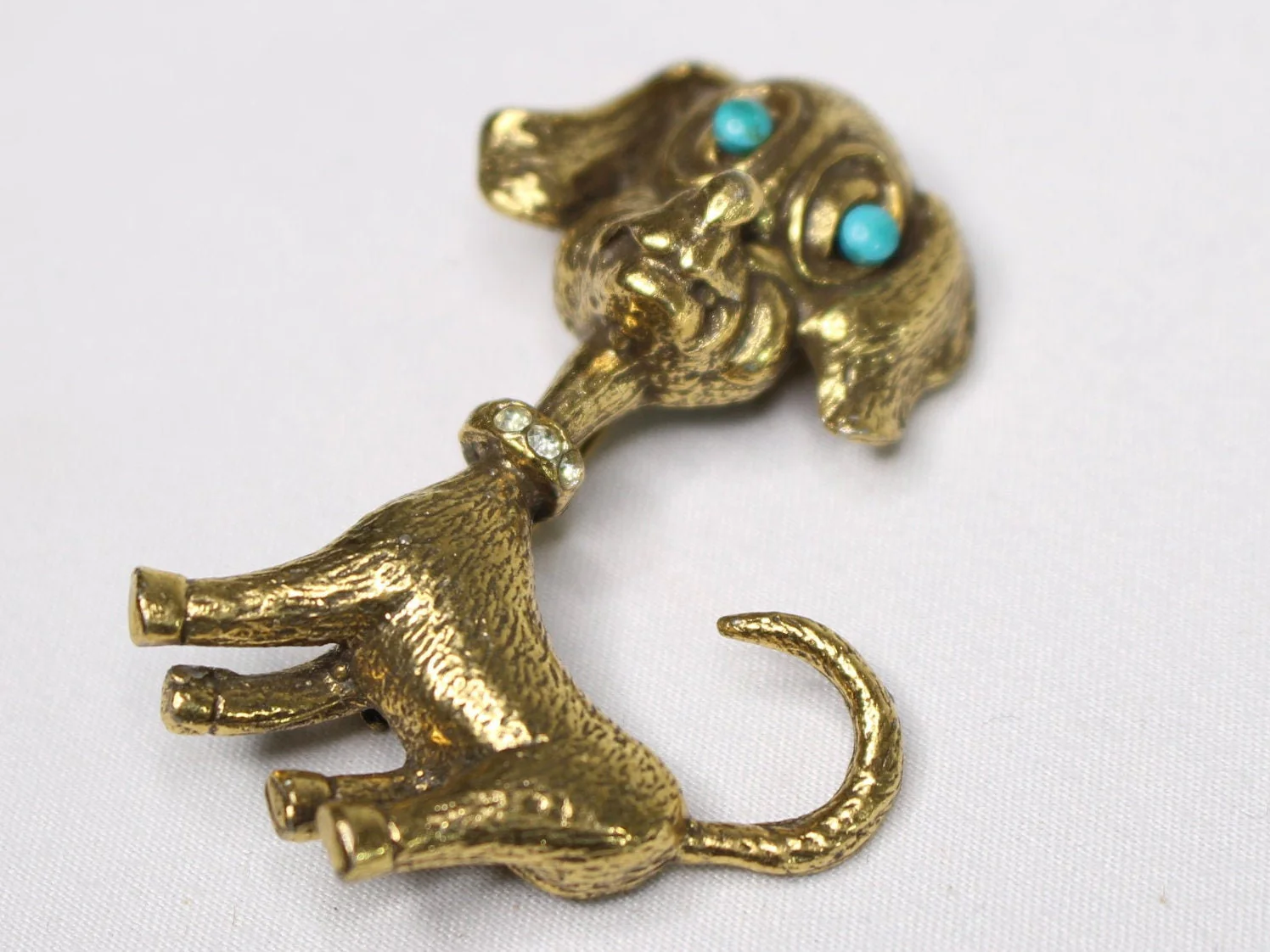 Originals Whimsical Dog Brooch with Turquoise Eyes by Robert - Image 3