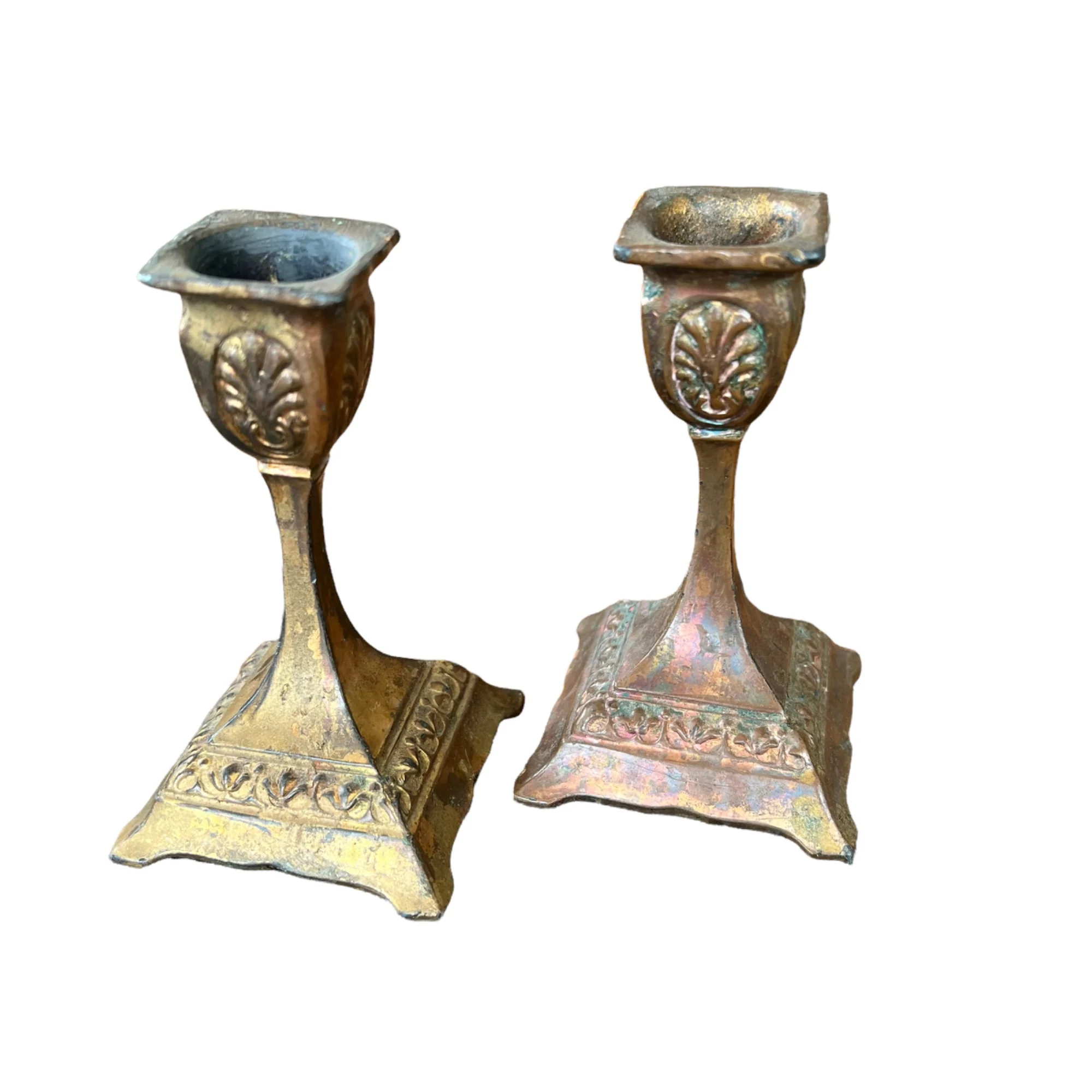 Ornate Brass Candlestick Holders - Image 4