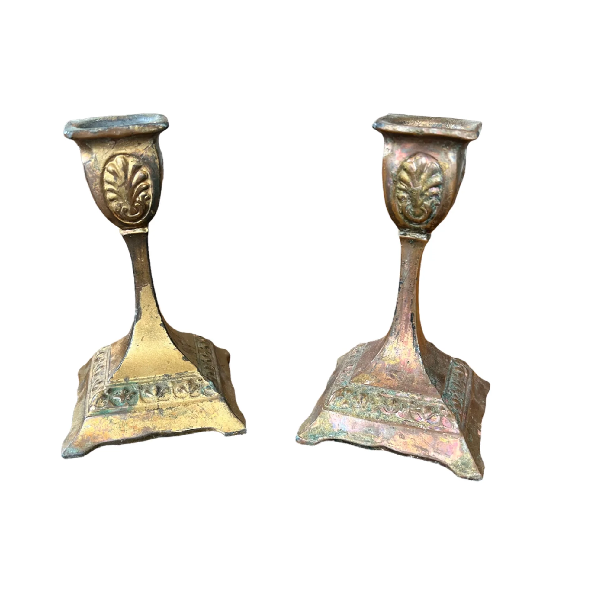 Ornate Brass Candlestick Holders - Image 5