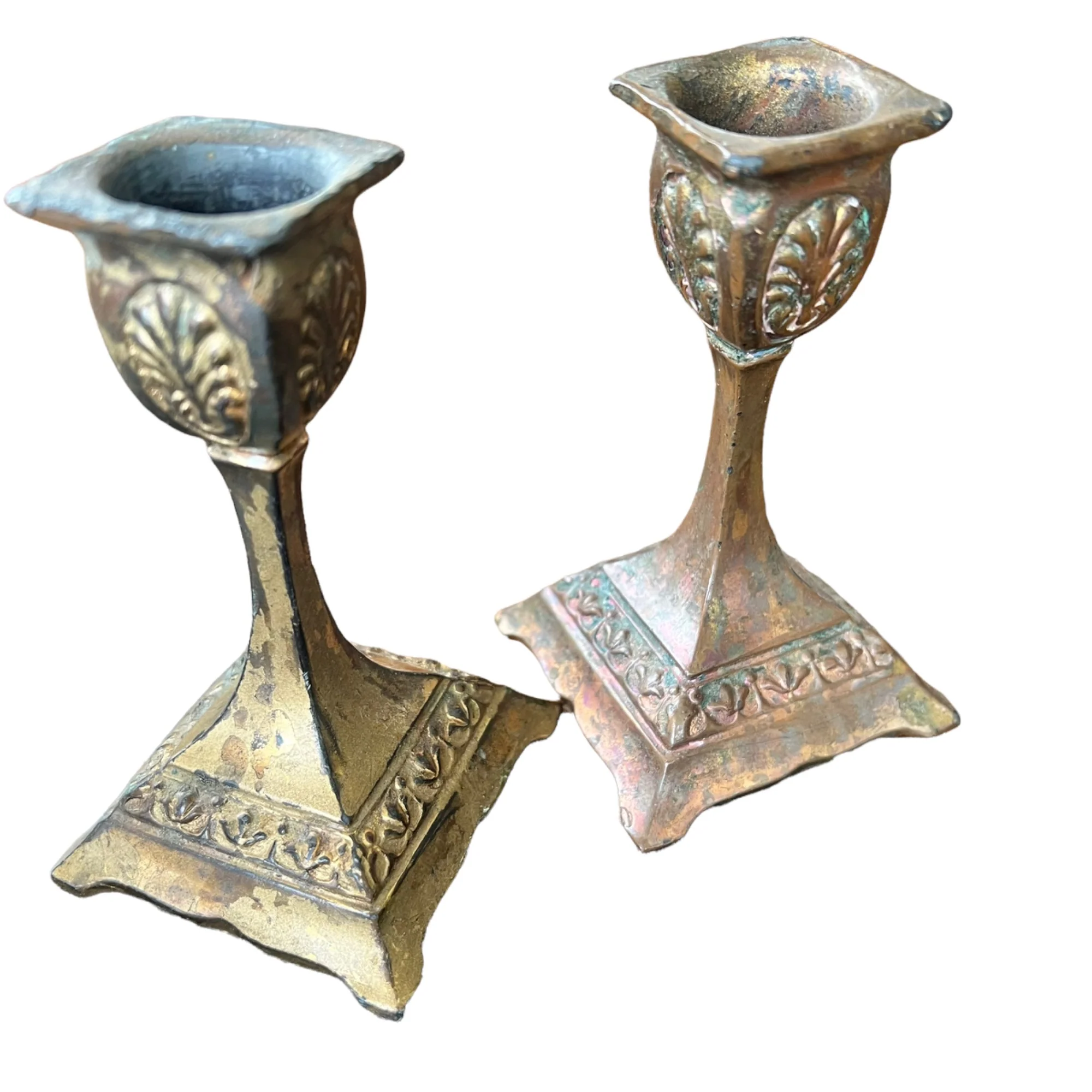 Ornate Brass Candlestick Holders - Image 6