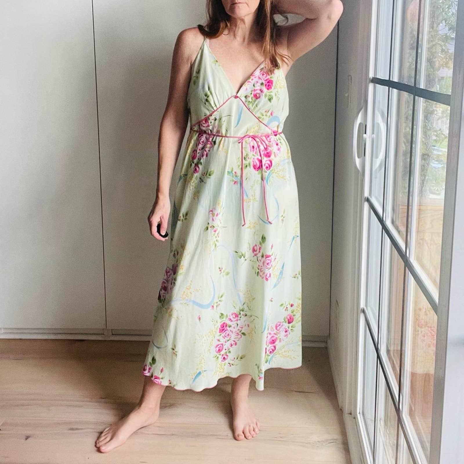 Oscar De La Renta Pink Label Sleeping Gown Nightgown Loungwear Slip Dress by Oscar de la Renta Sleepwear - Image 2