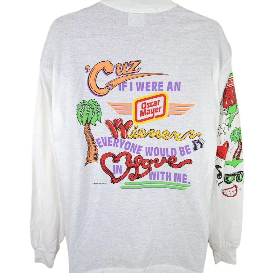 Oscar Mayer Weiner T-Shirt Vintage 80s Hot Dog Skateboard Made In Usa Mens Size Xl New - Image 5