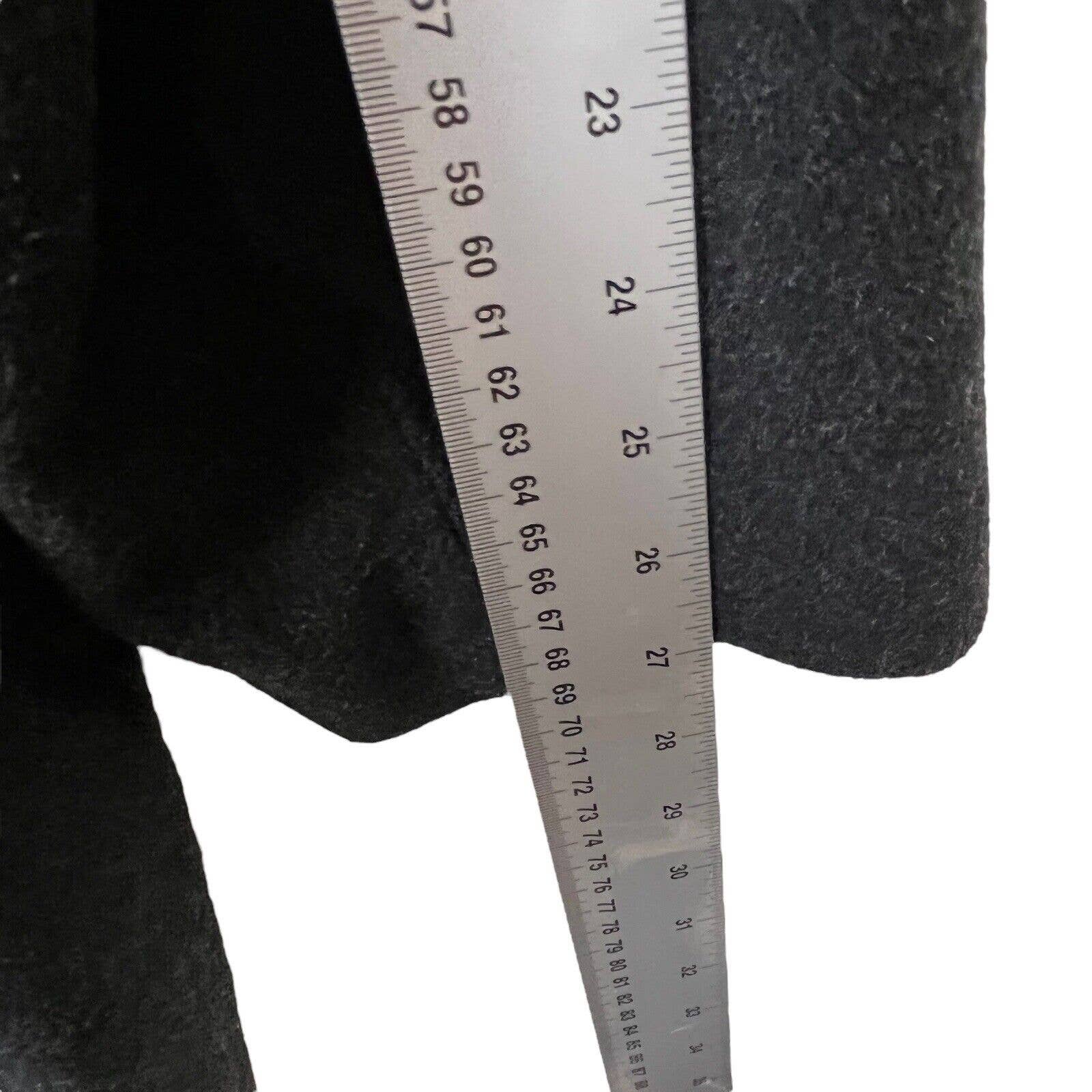 Overcoat Men's Size 44 Gray Charcoal Lined Vented Wool Blend Coat by Daniel Hechter - Image 10