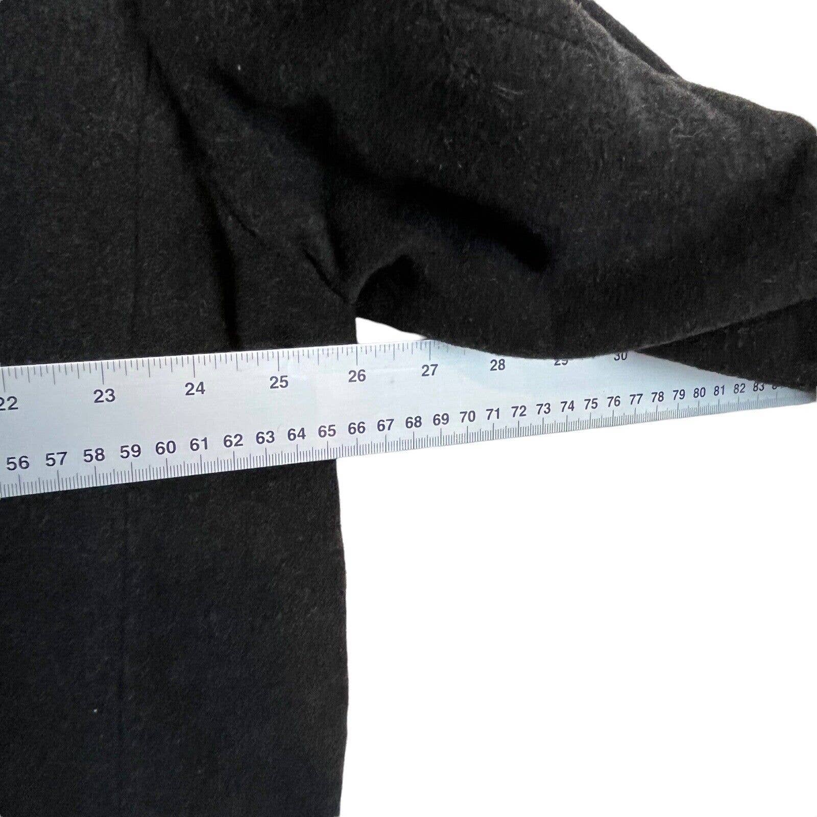 Overcoat Men's Size 44 Gray Charcoal Lined Vented Wool Blend Coat by Daniel Hechter - Image 11