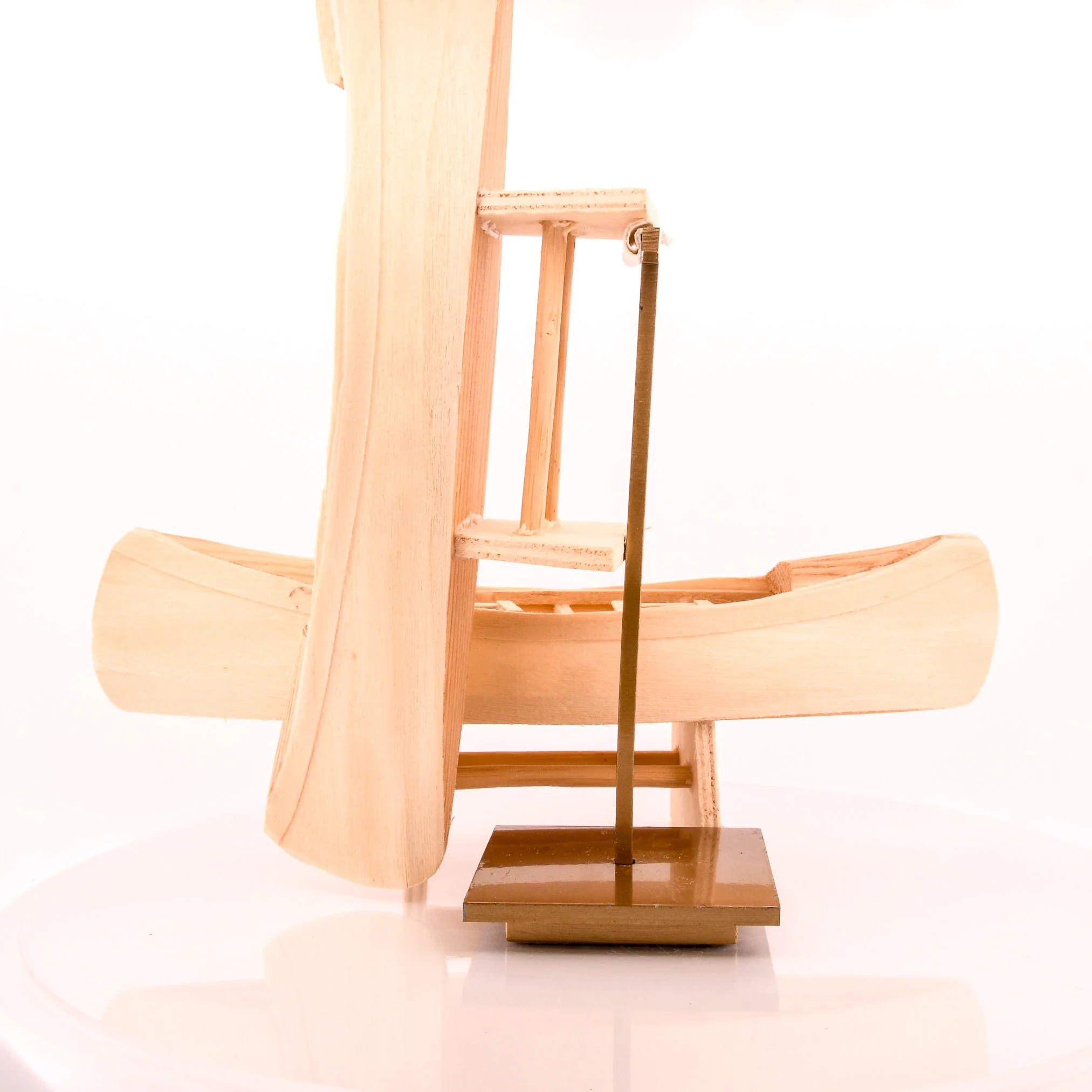 Pair of Wood Canoe Boat Models - Image 4