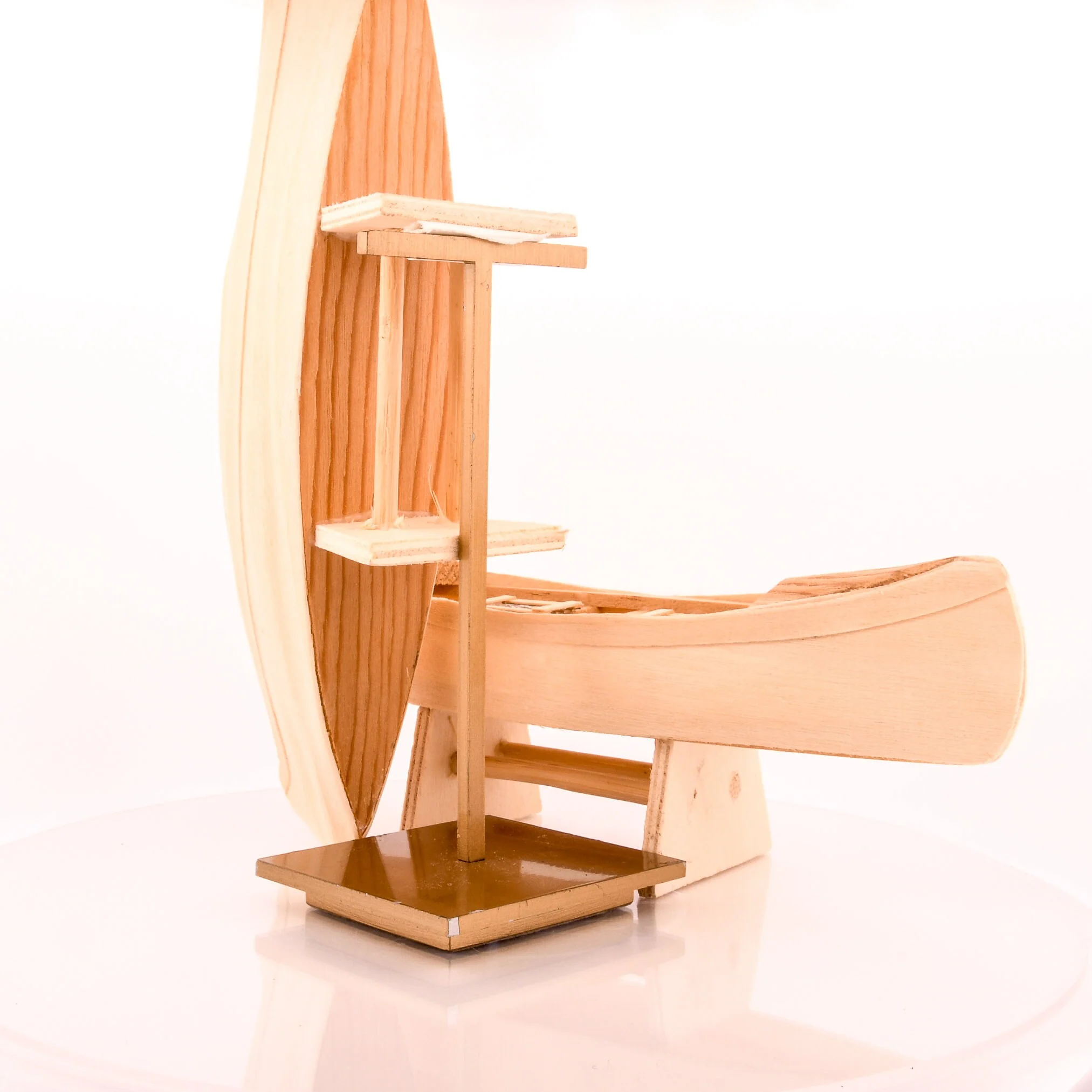 Pair of Wood Canoe Boat Models - Image 5