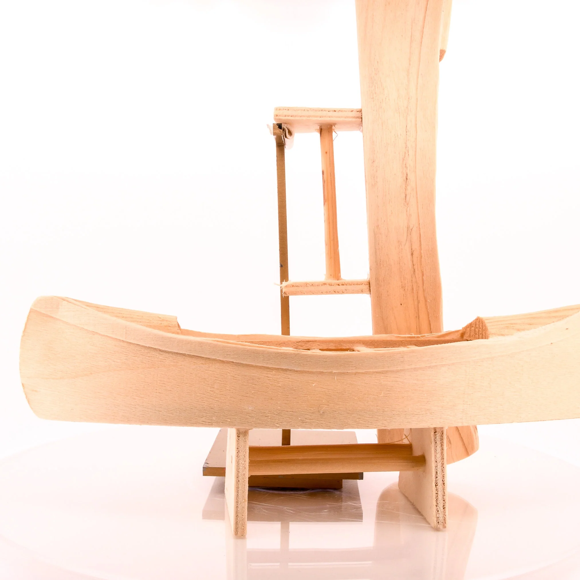 Pair of Wood Canoe Boat Models - Image 8