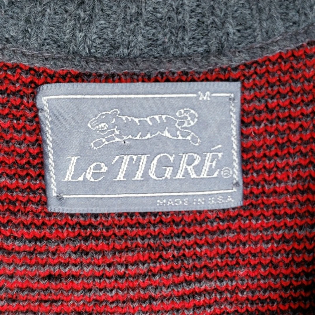 Paisley Acrylic Knit Sweater Vest by Le Tigre - Image 5