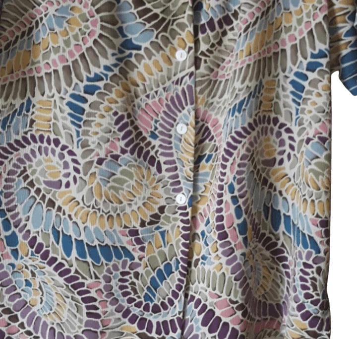 Muted Paisley Print Blouse by Alfred Dunner - Image 2
