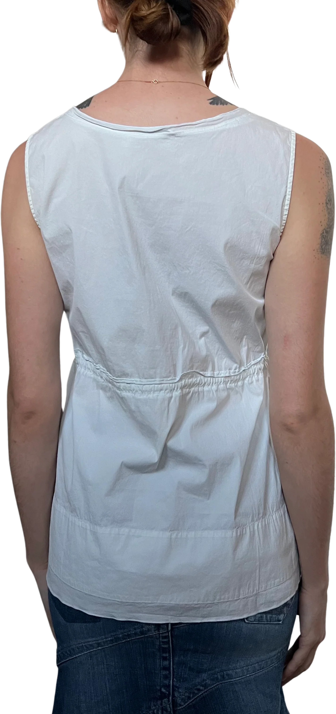 Pale Blue Cami Tie Up Sleeveless Blouse by Jil Sander - Image 2