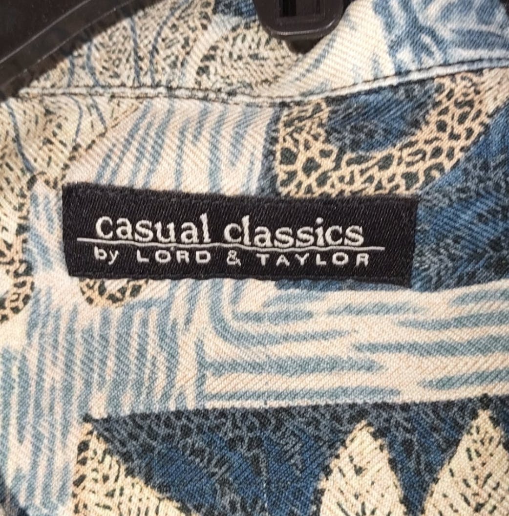 90's Silk Palm Printed Shirt by Lord & Taylor Casual Classics - Image 6