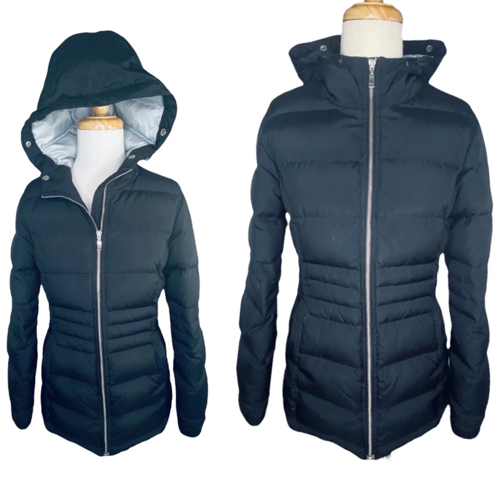 Pamela Padded Jacket Down Removable Faux Fur Collar Black Small by Tommy Hilfiger - Image 3